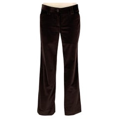 DOLCE & GABBANA Size 4 Brown Cotton Low Rise Dress Pants