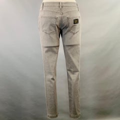 DOLCE & GABBANA Size 4 Kate Grey Denim Twill Tapered Zip Fly Jeans