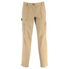 DOLCE & GABBANA Size 4 Khaki Cotton Elastane Cargo Casual Pants