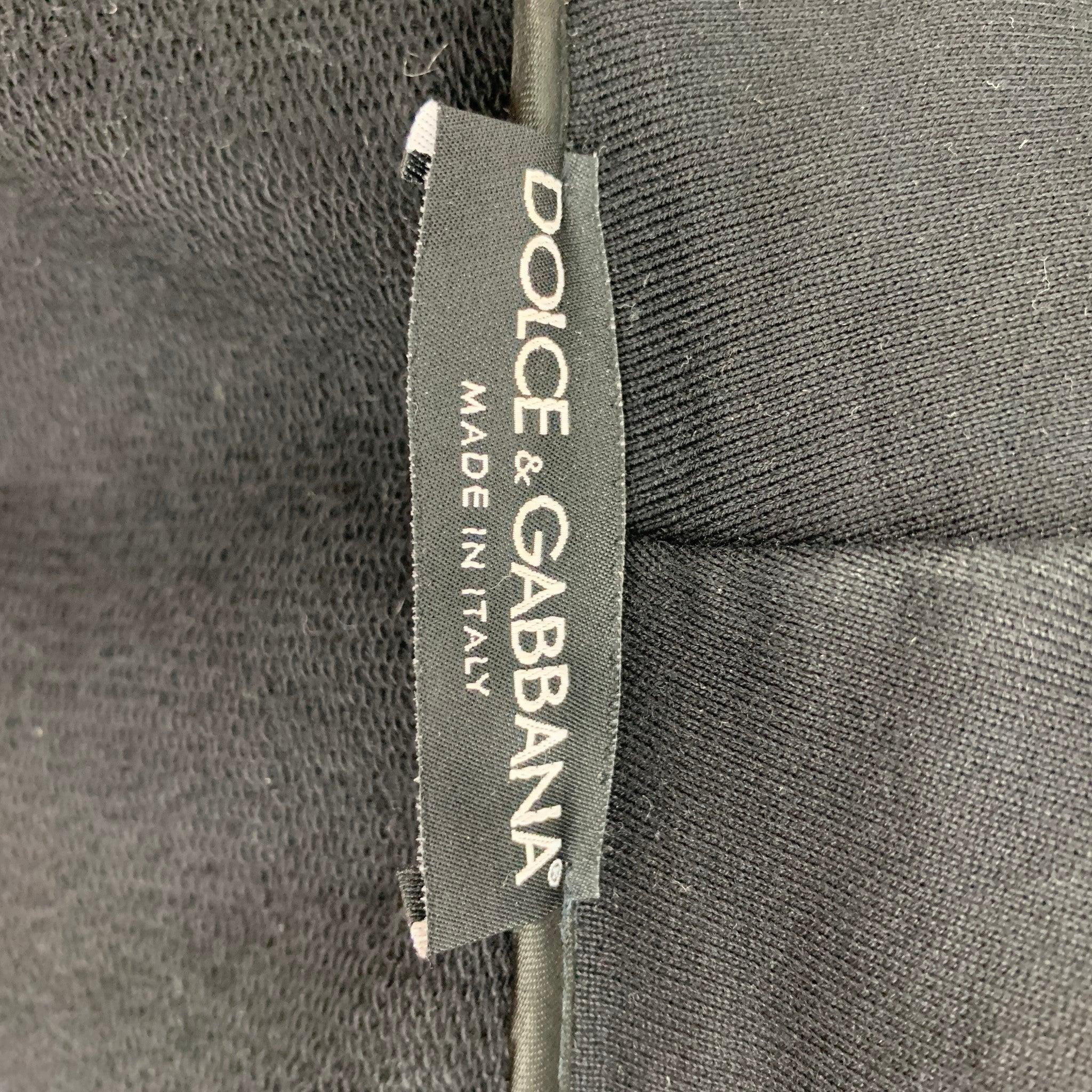 DOLCE & GABBANA Size 40 Black Cotton Hoodie Jacket For Sale 1