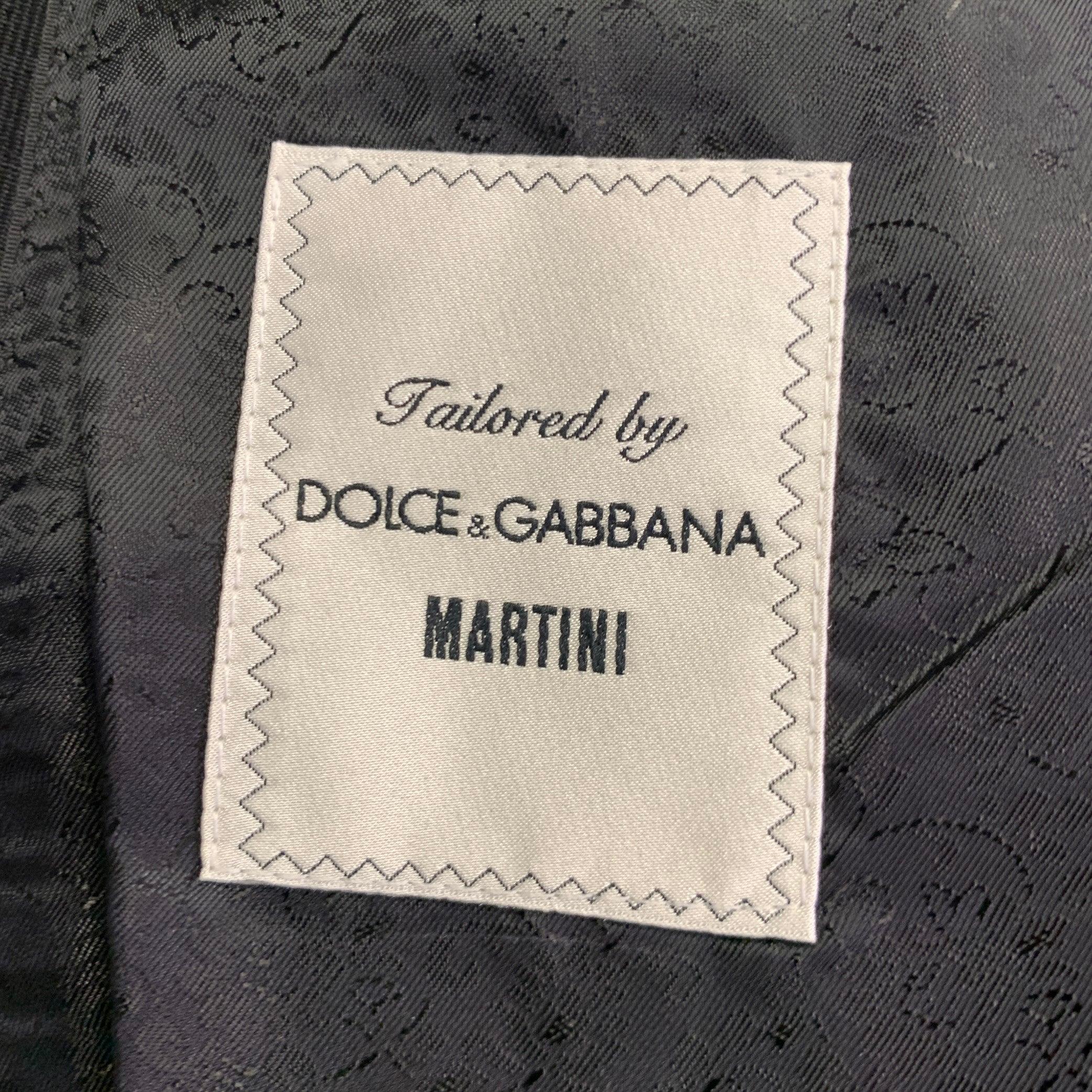 DOLCE & GABBANA Taglia 40 Nero Argento Dot Dot Dot con risvolto in vendita 3