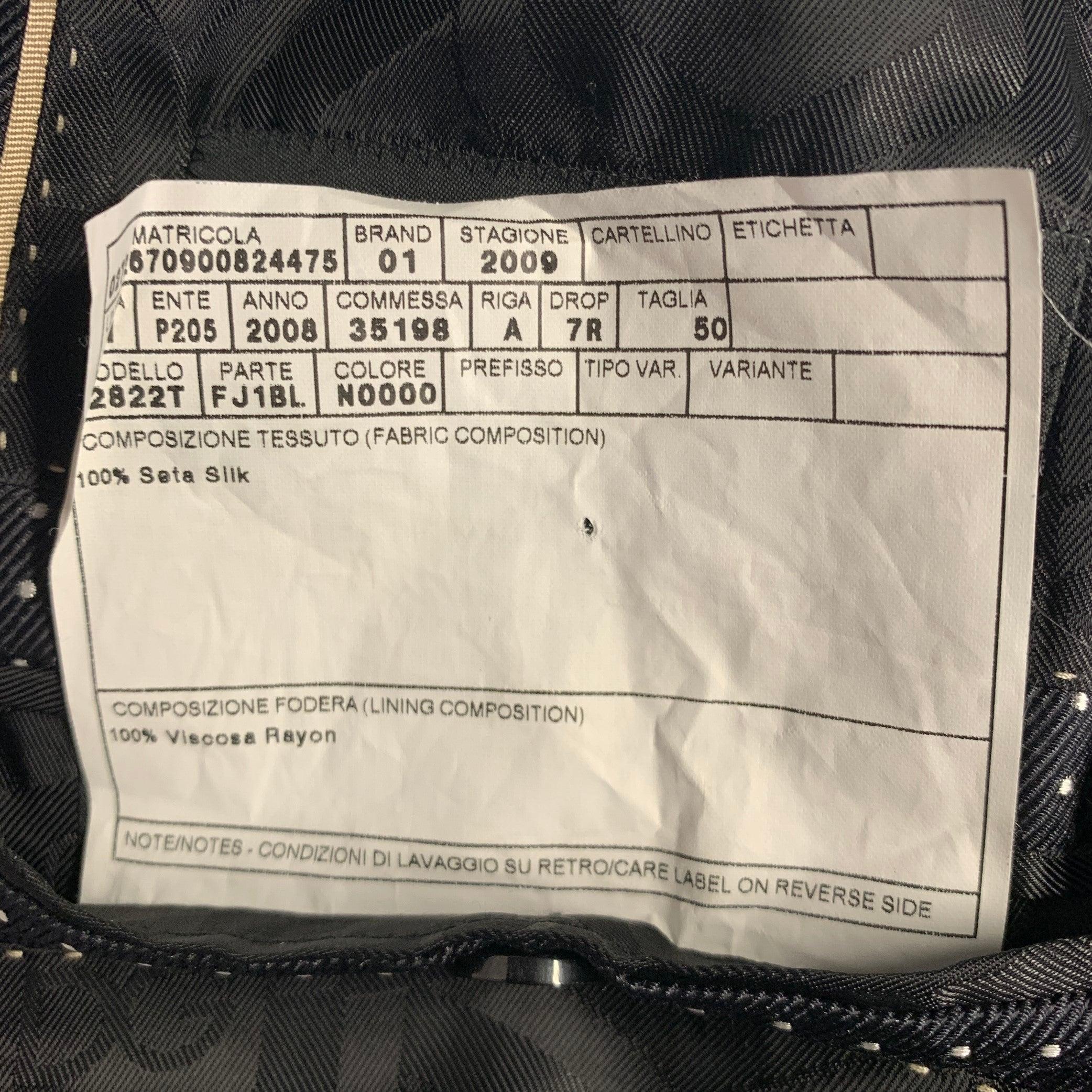 DOLCE & GABBANA Size 40 Black White Dots Silk Shawl Collar Sport Coat For Sale 4