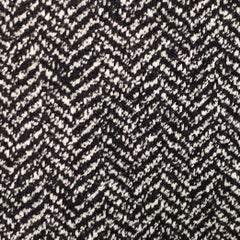 DOLCE & GABBANA Size 40 Black White Herringbone Wool Cotton Sport Coat