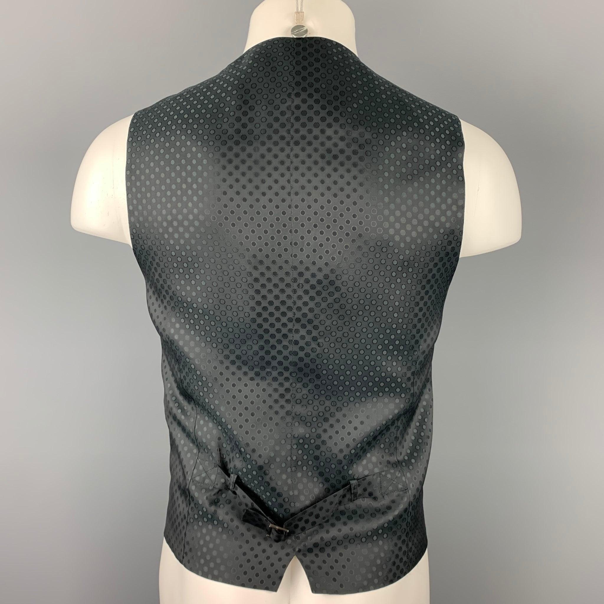 DOLCE & GABBANA Size 40 Black Wool Back Belt Dress Vest In Good Condition For Sale In San Francisco, CA