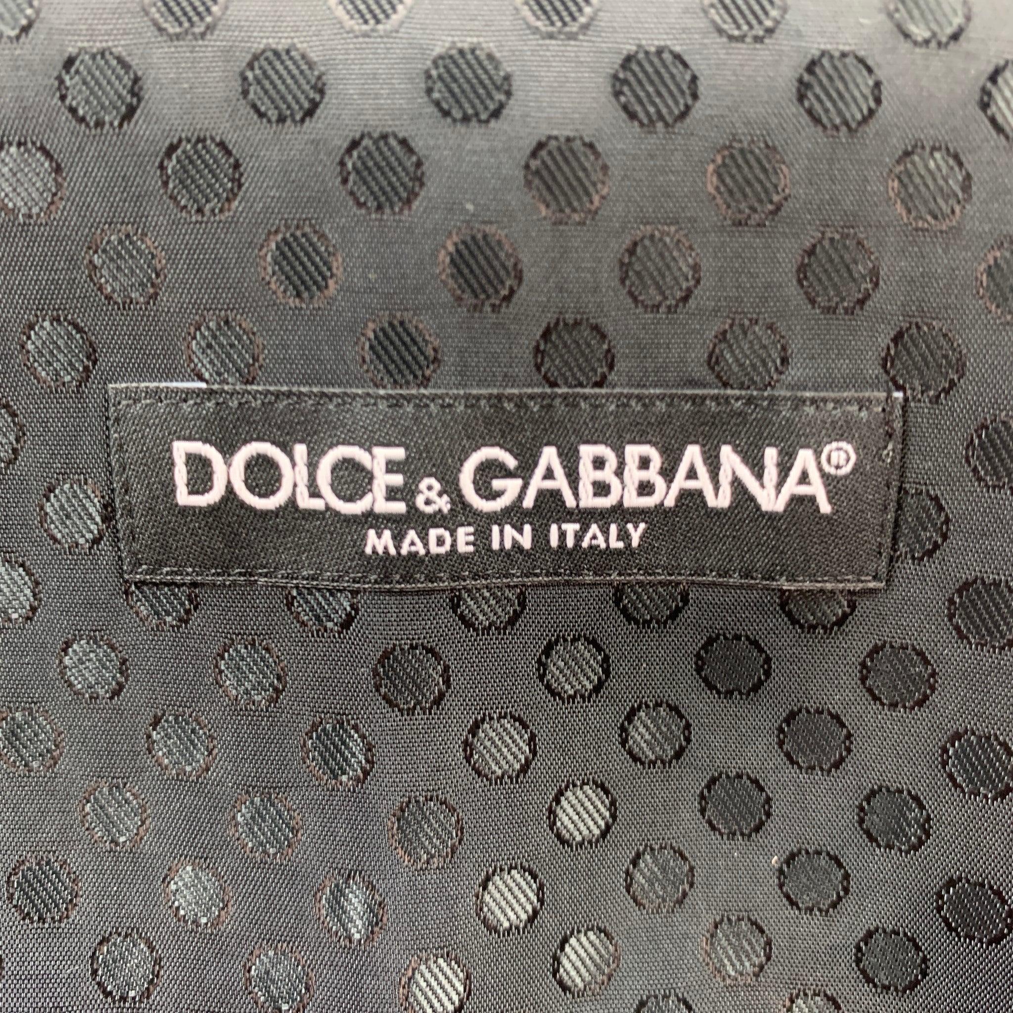 DOLCE & GABBANA Size 40 Black Wool Back Belt Dress Vest For Sale 1