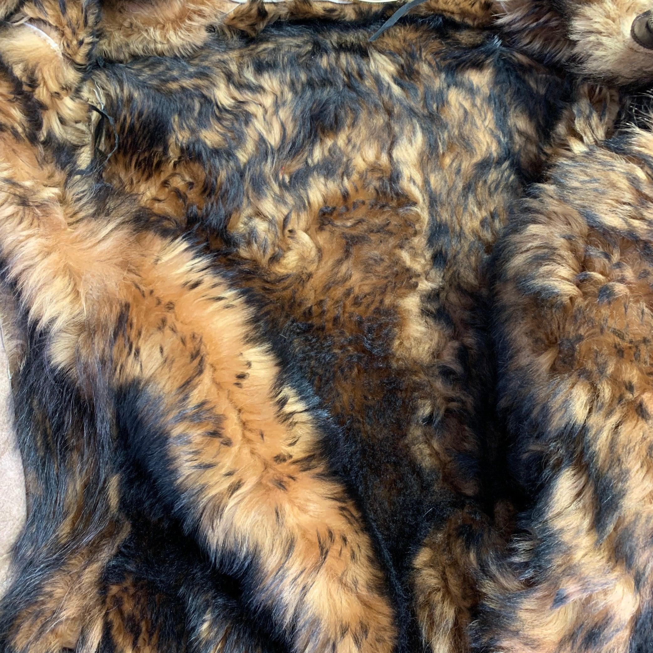 DOLCE & GABBANA Size 40 Brown Distressed Deerskin Leather Shearling Zip Up Jacket For Sale 3