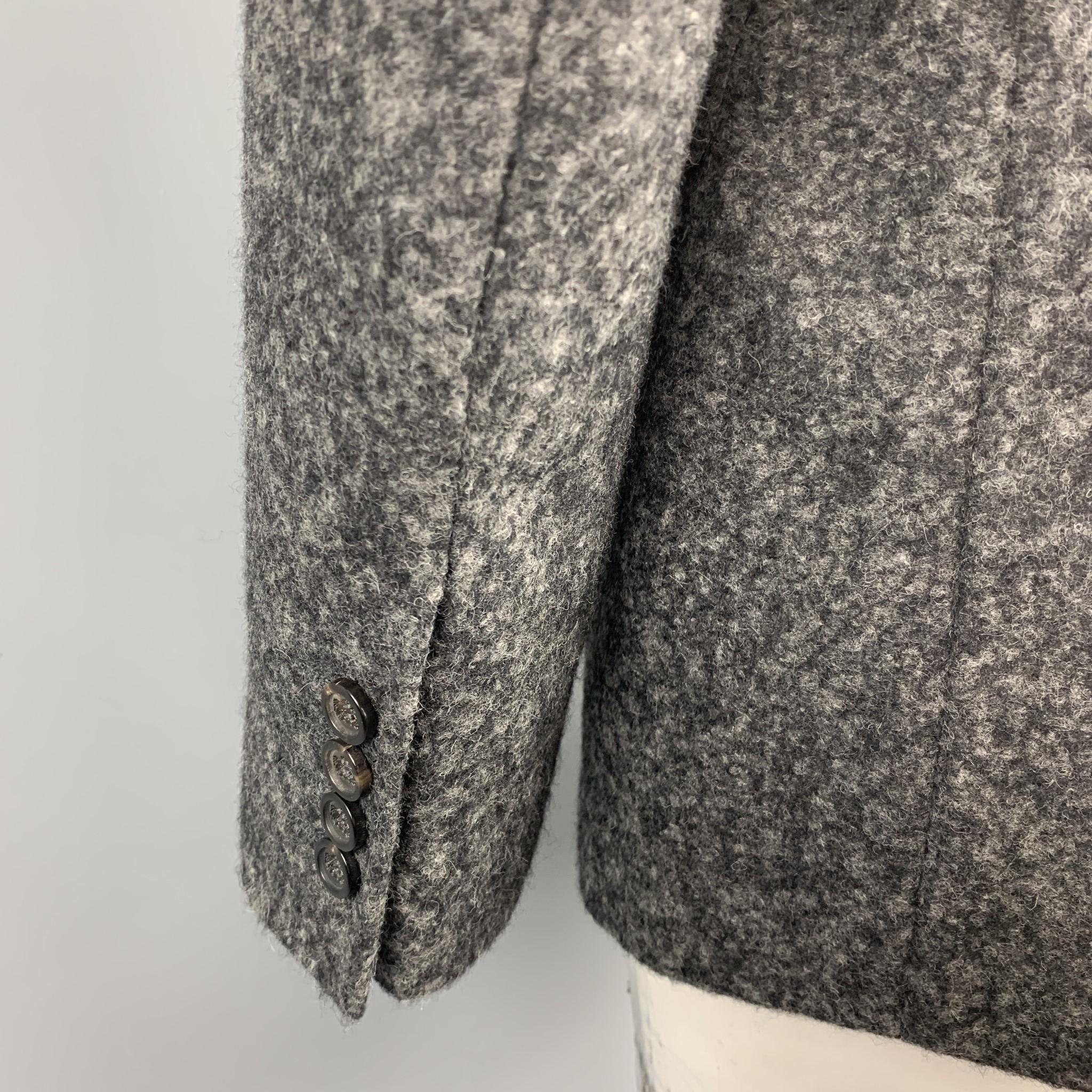 DOLCE & GABBANA Size 40 Grey Heather Alpaca / Nylon Sport Coat In Excellent Condition In San Francisco, CA
