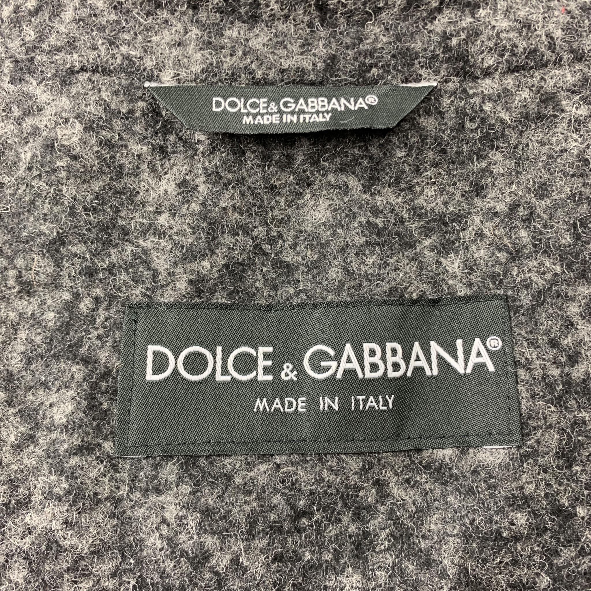 Men's DOLCE & GABBANA Size 40 Grey Heather Alpaca / Nylon Sport Coat