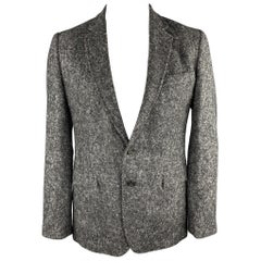 DOLCE & GABBANA Size 40 Grey Heather Alpaca / Nylon Sport Coat