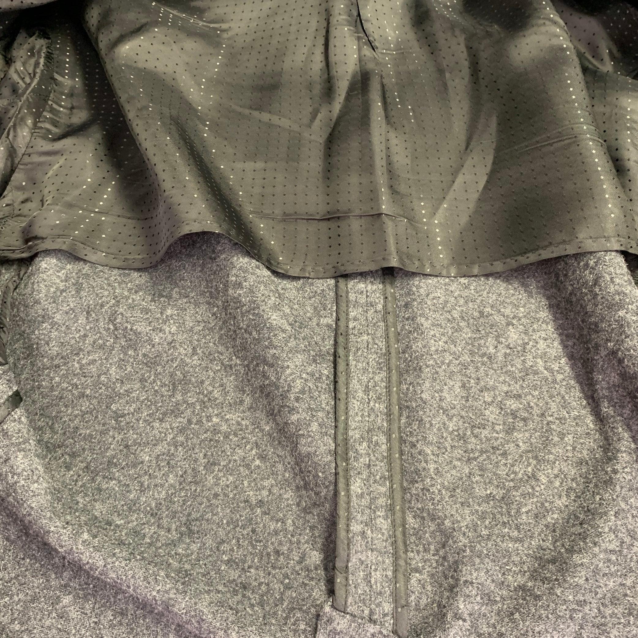 DOLCE & GABBANA Size 40 Long Grey Two Toned Virgin Wool Blend Sport Coat For Sale 1