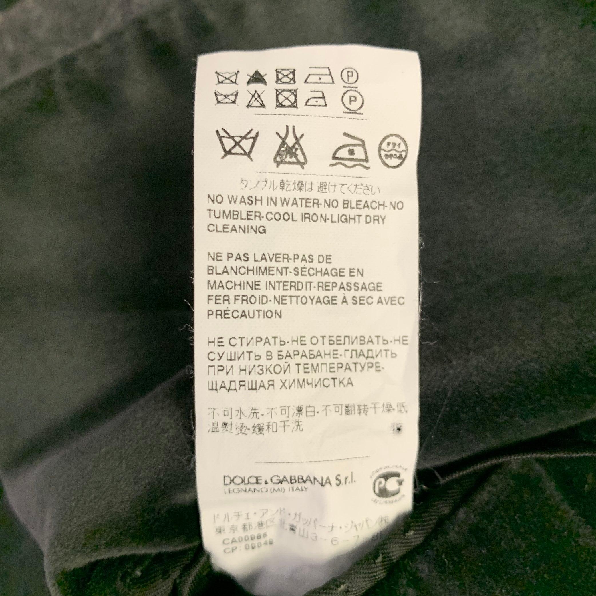 DOLCE & GABBANA Size 40 Long Grey Two Toned Virgin Wool Blend Sport Coat For Sale 4