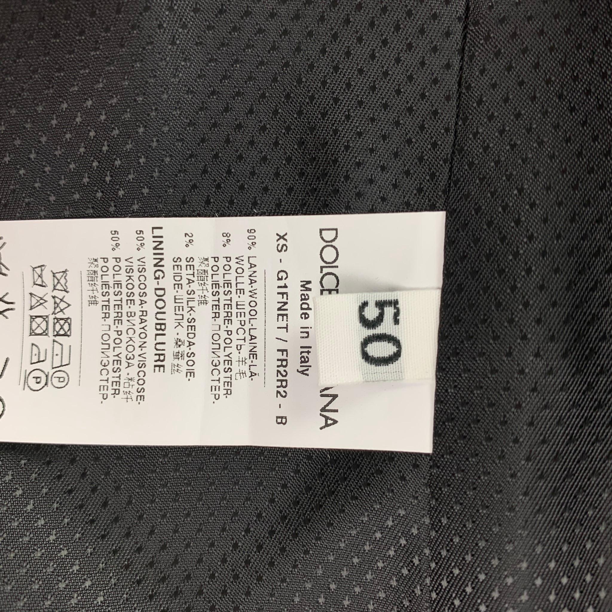 DOLCE & GABBANA Taglia 40 Regular Grigio Gessato Scialle in Lana Vergine 3 Pezzi 9