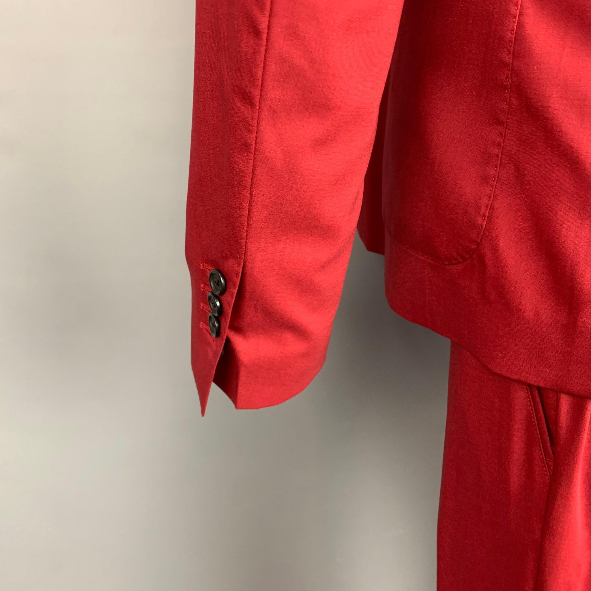 red silk suit mens