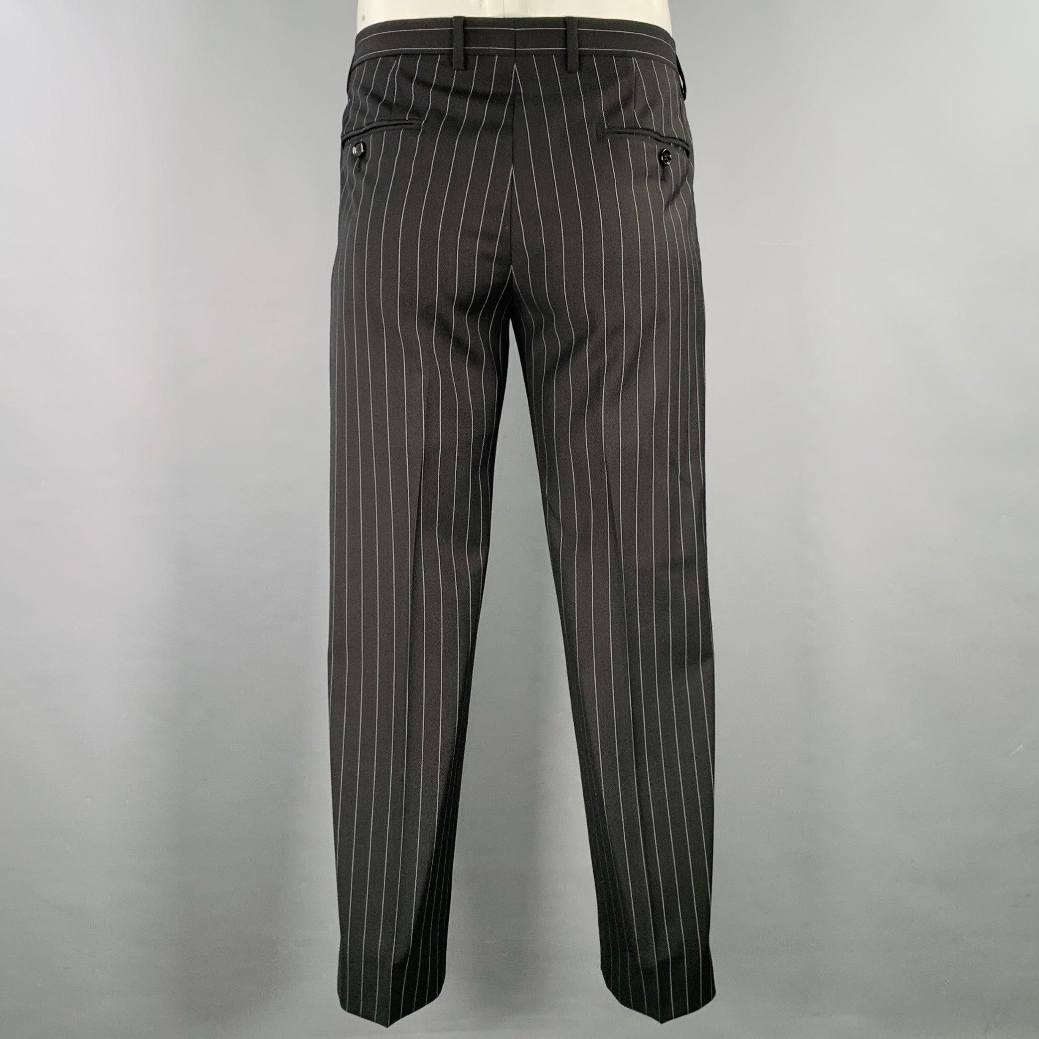 DOLCE & GABBANA Taille 42 à rayures noires et grises en polyester mélangé Pour hommes en vente