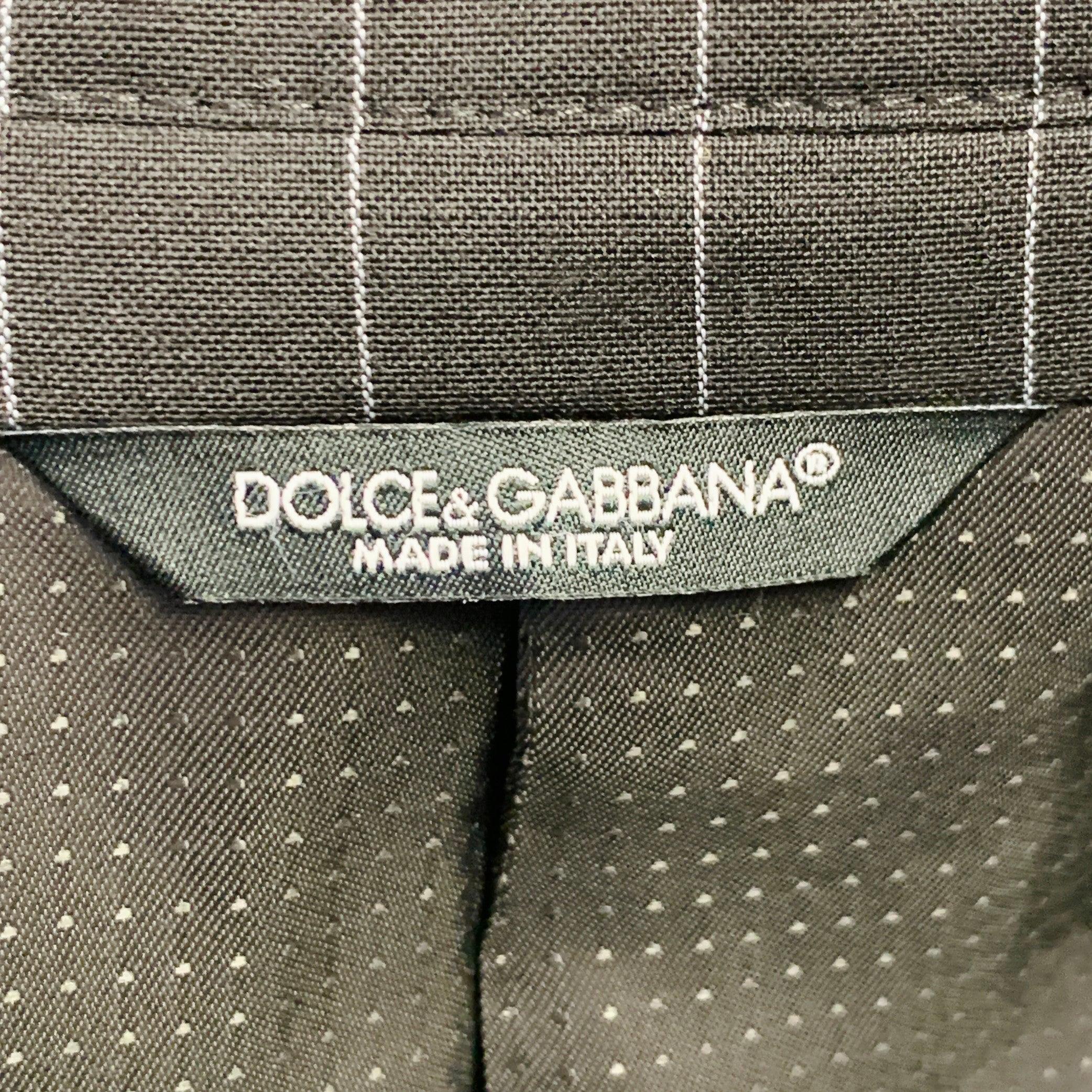 DOLCE & GABBANA Taille 42 à rayures noires et grises en polyester mélangé en vente 3