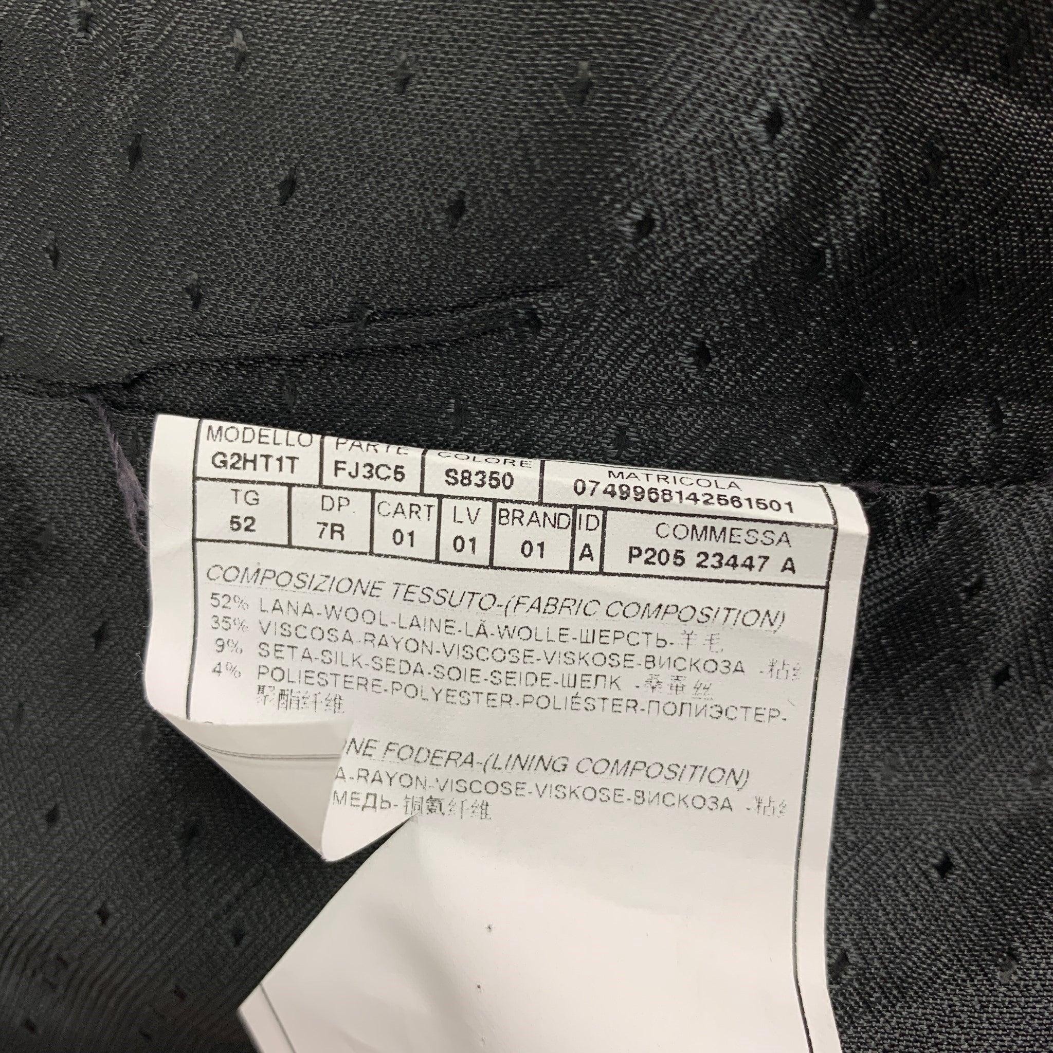 Men's DOLCE & GABBANA Size 42 Black Jacquard Wool Blend Buttoned Vest For Sale