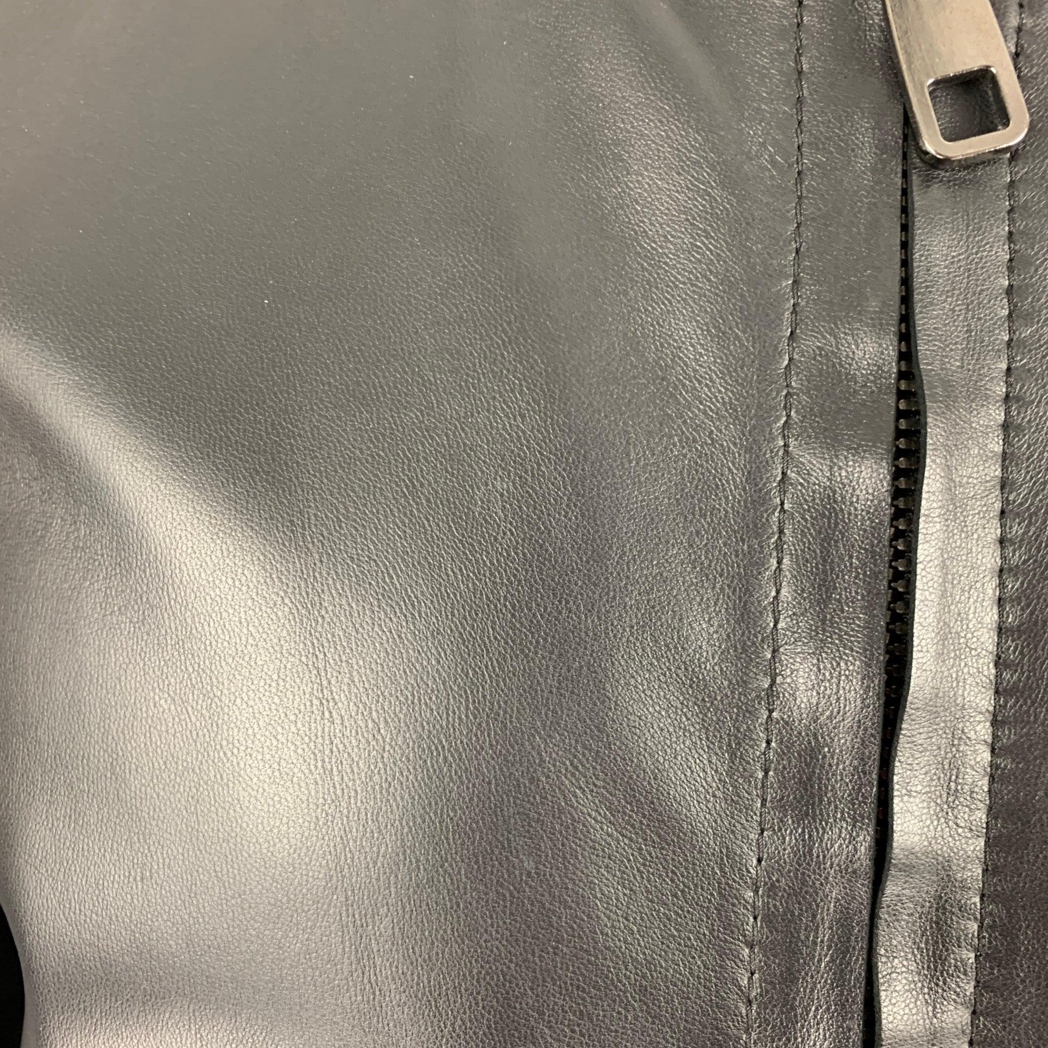 DOLCE & GABBANA - Bomber in pelle di agnello nera taglia 42 In condizioni buone a San Francisco, CA