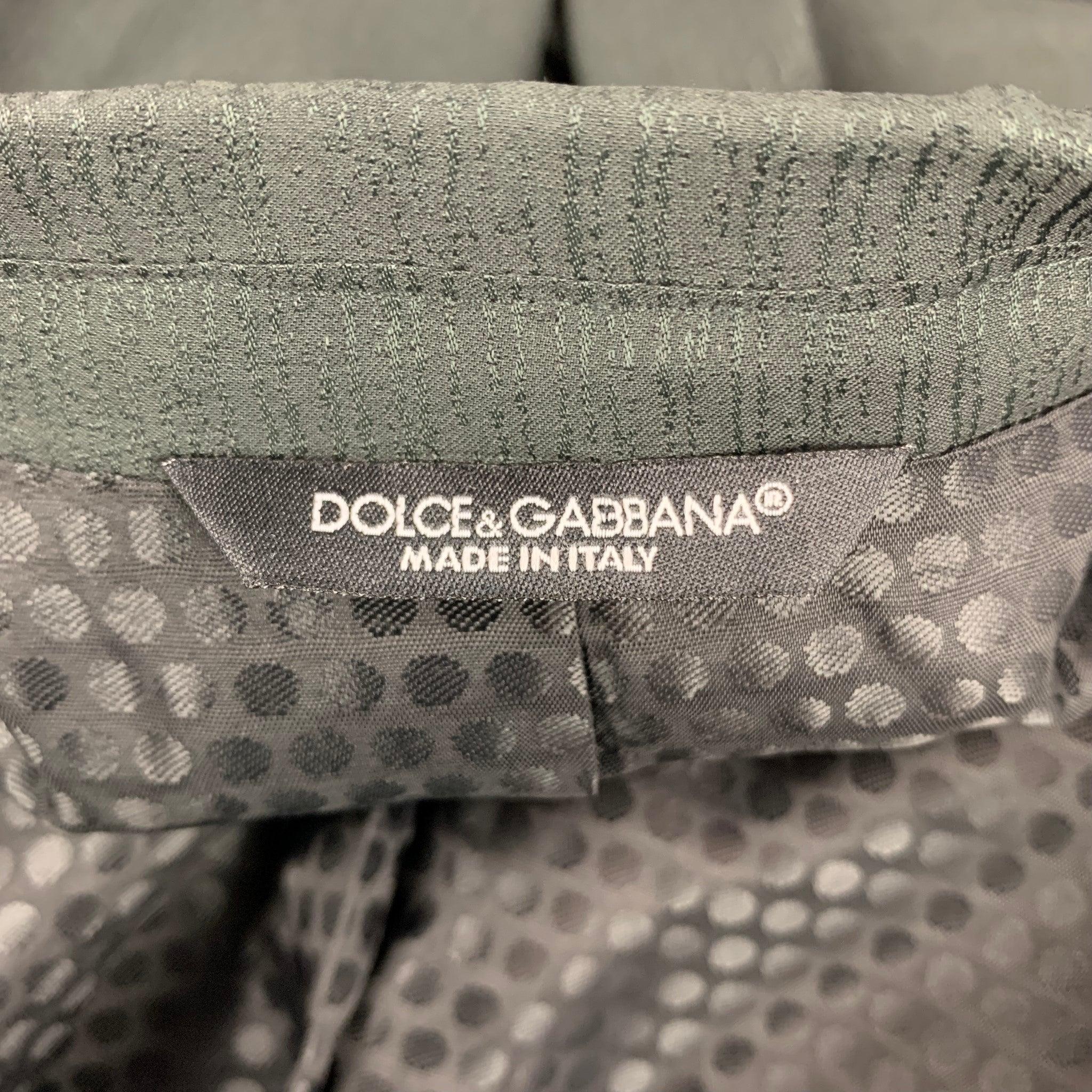 DOLCE & GABBANA Size 42 Black Wool / Viscose Blend Sport Coat For Sale 2
