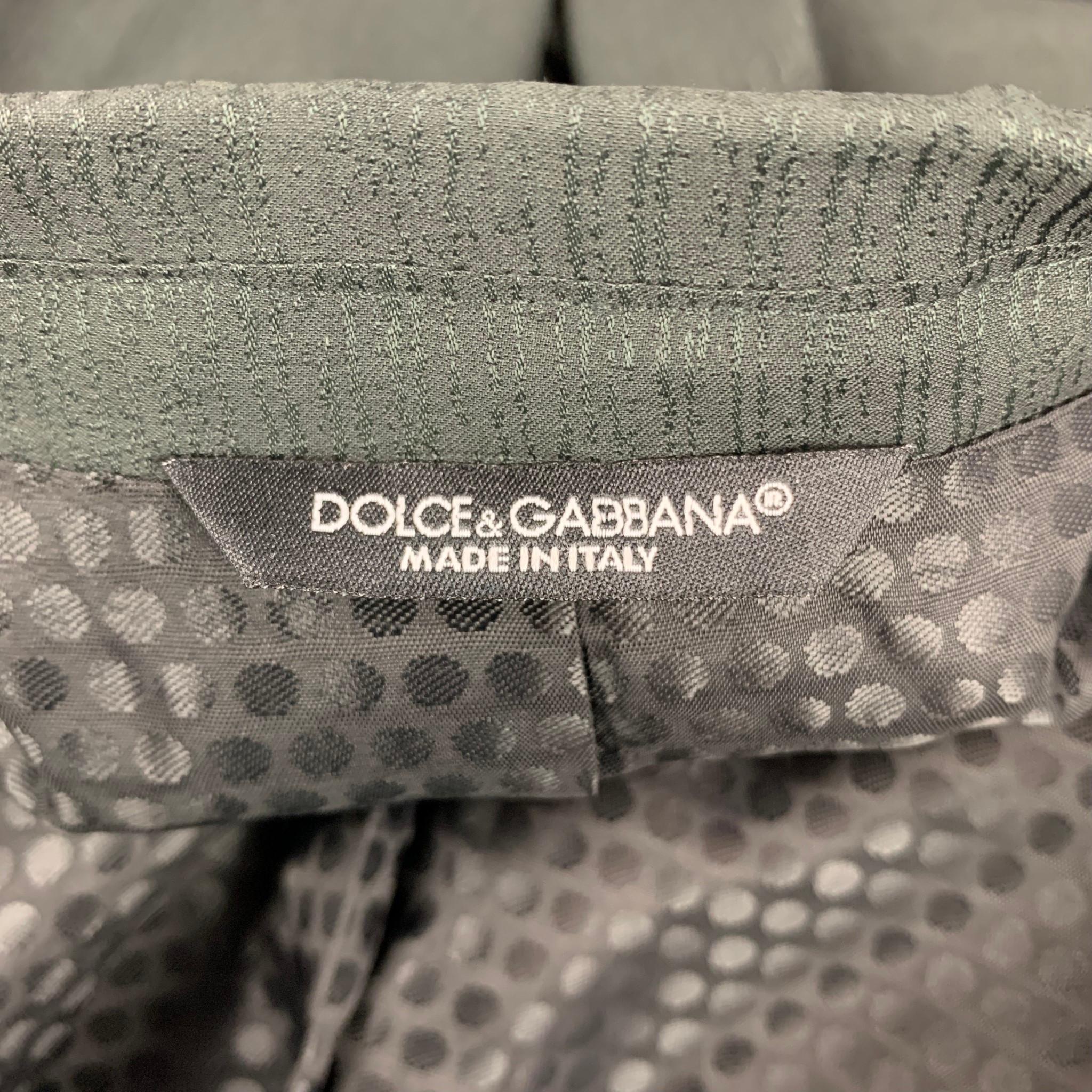 DOLCE & GABBANA Size 42 Black Wool / Viscose Blend Sport Coat 1
