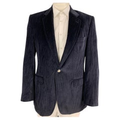 DOLCE & GABBANA Cappotto sportivo a un bottone in cotone viola scuro taglia 42