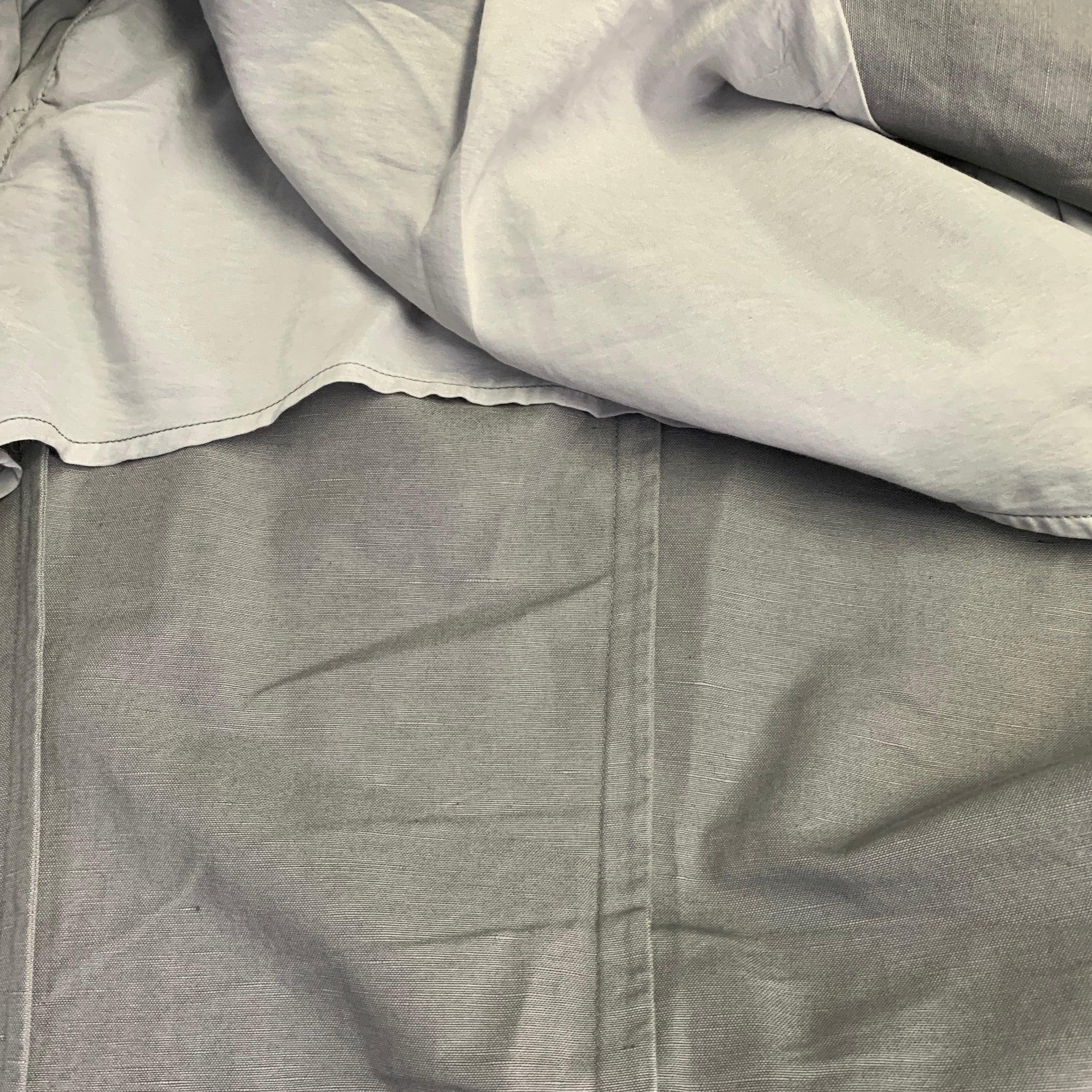 DOLCE & GABBANA Größe 42 Grauer Baumwoll-Leinen-Mantel mit Revers im Angebot 4