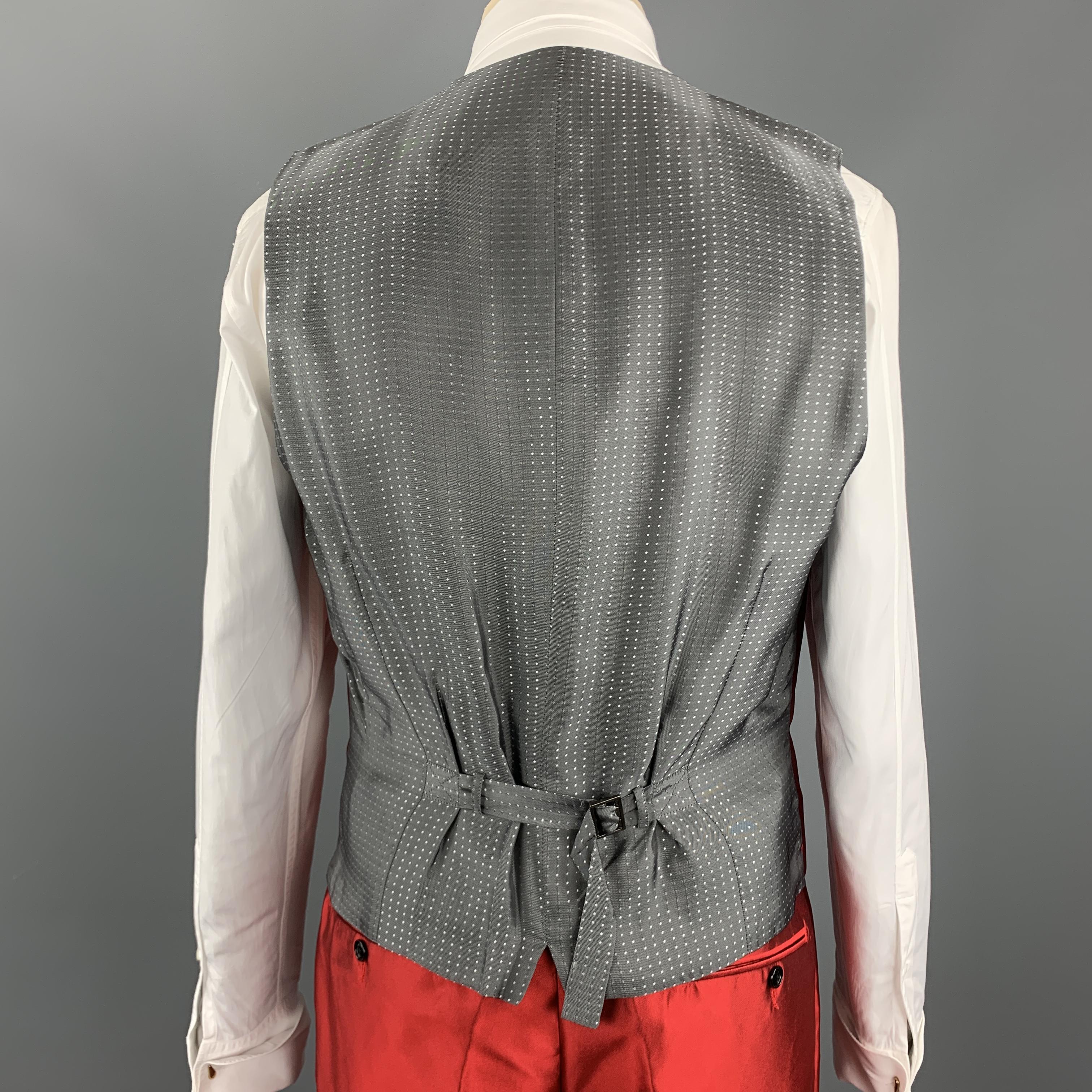DOLCE & GABBANA Size 42 Red Silk Shantung Double Breasted 3 Piece Suit In New Condition In San Francisco, CA