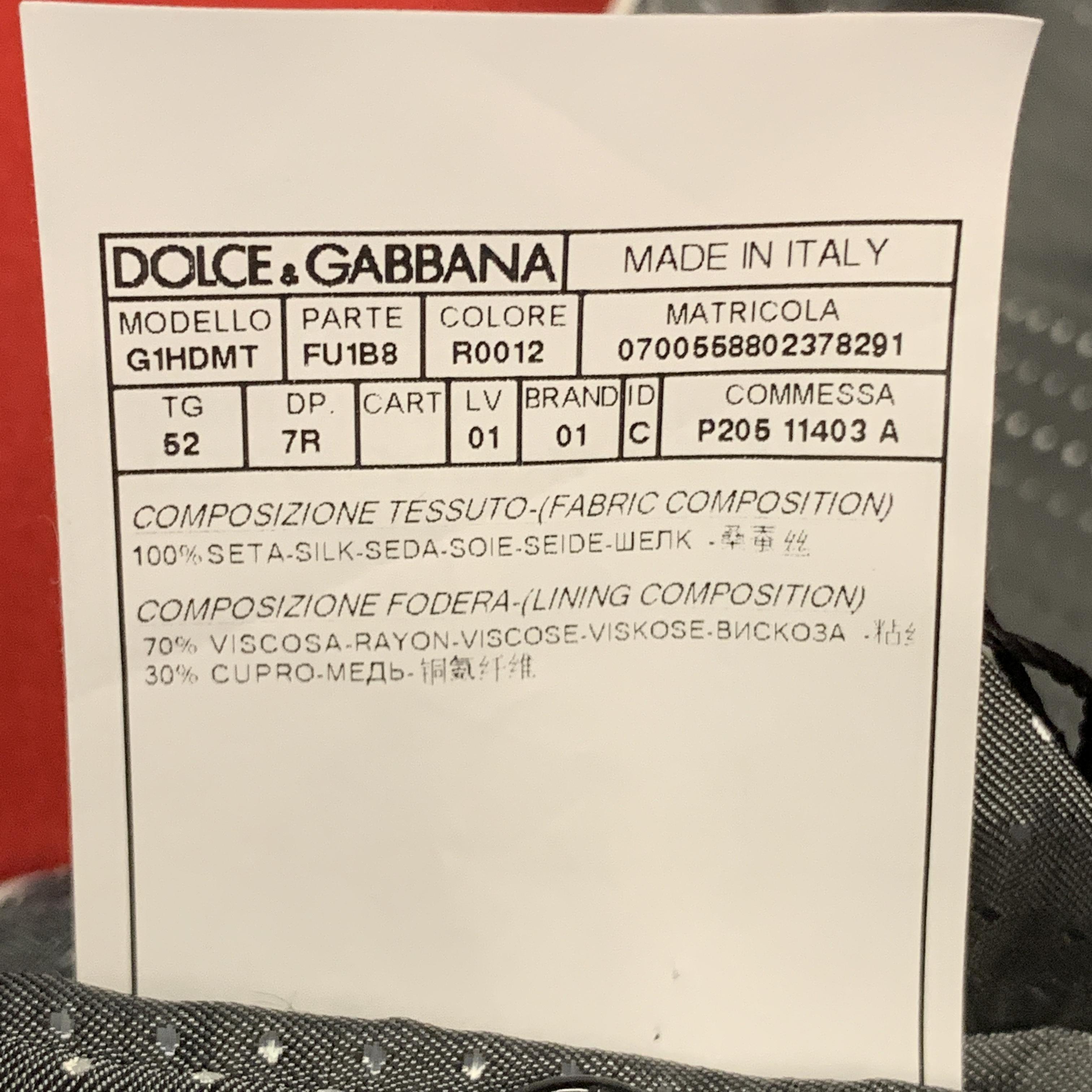 DOLCE & GABBANA Size 42 Red Silk Shantung Double Breasted 3 Piece Suit 2