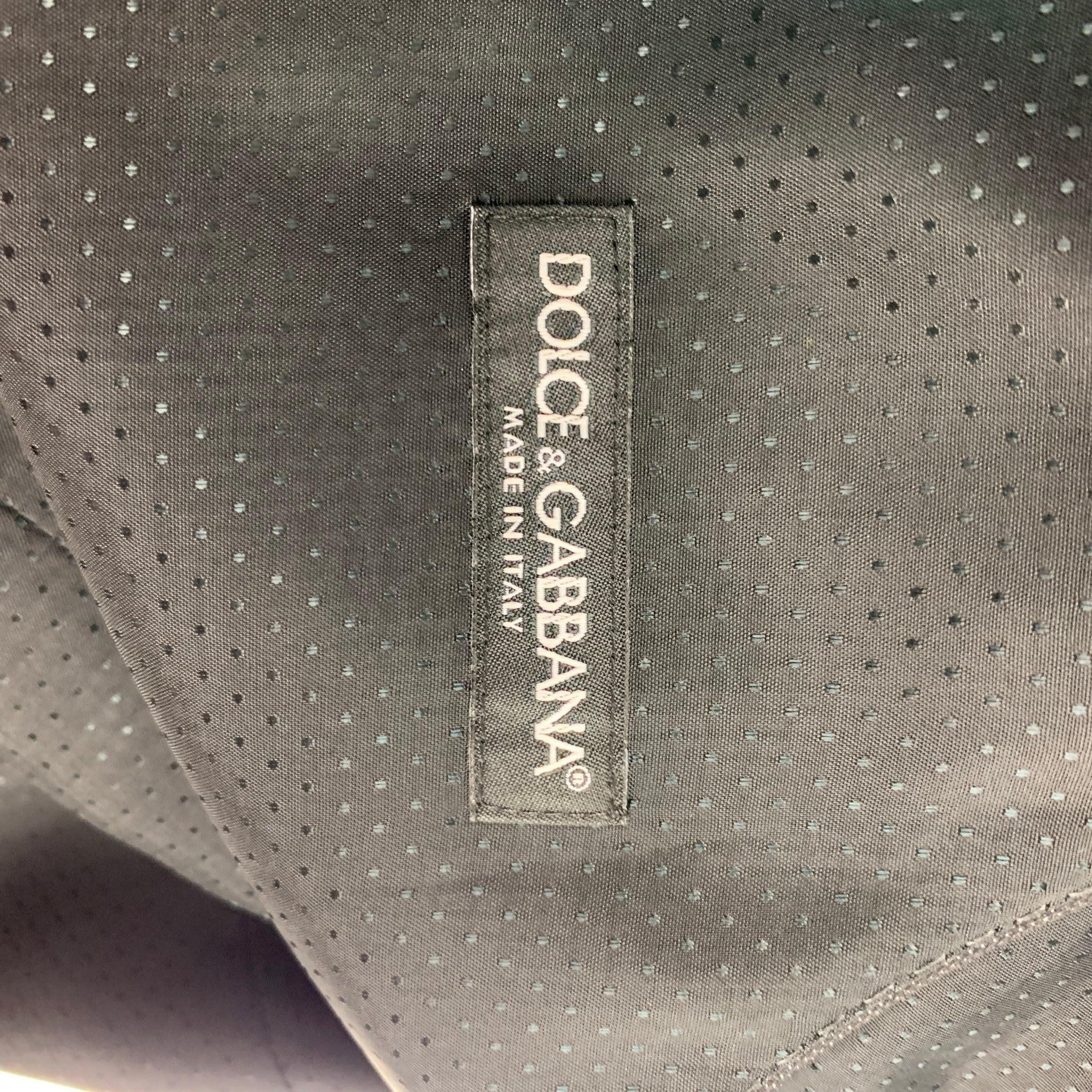 Dolce & Gabbana Taille 42 Regular Charcoal Black Wool Blend Vest Suit en vente 3