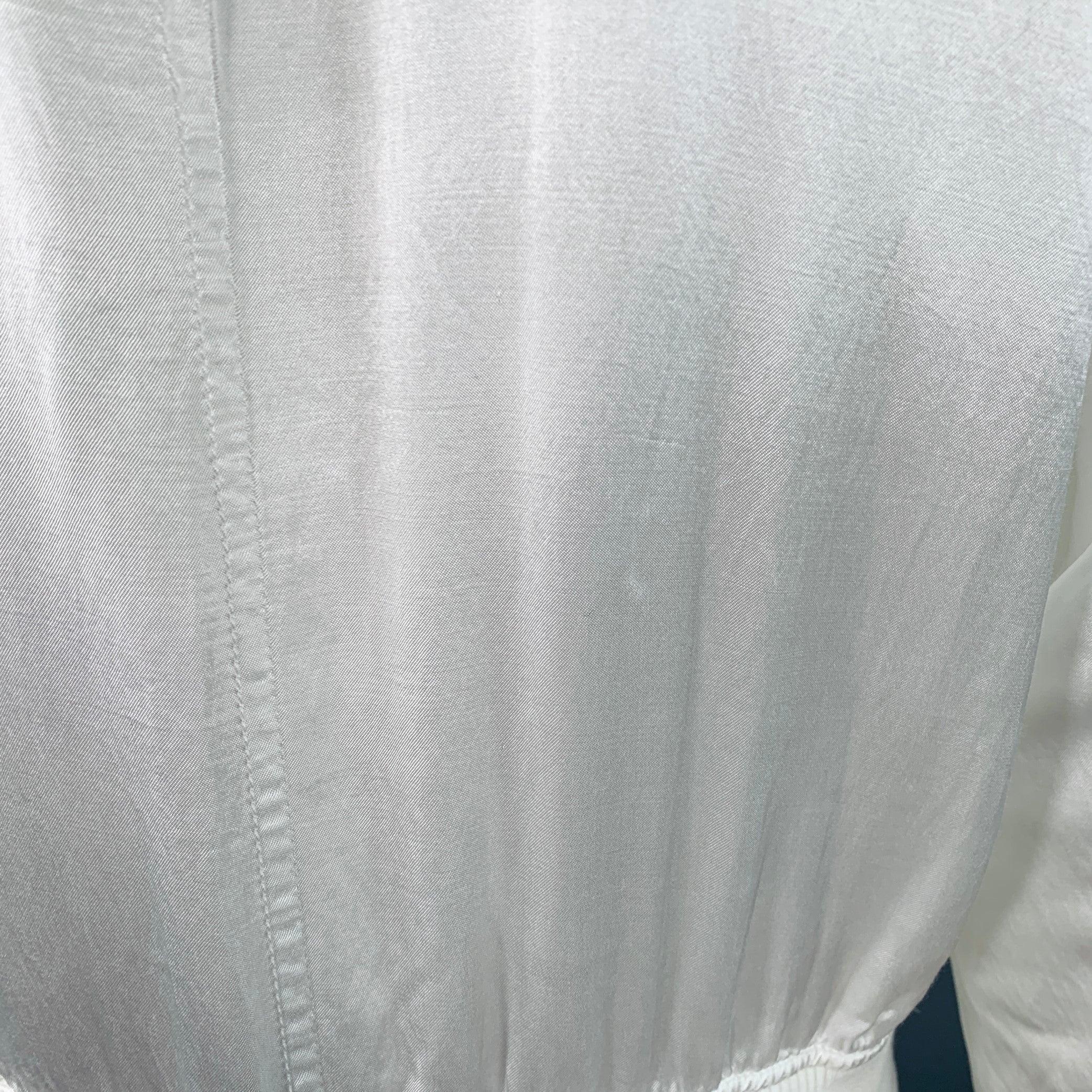 Men's DOLCE & GABBANA Size 42 White Cotton Blend Zip Up Bomber Jacket For Sale