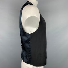 DOLCE & GABBANA Size 44 Black Wool Buttoned Vest