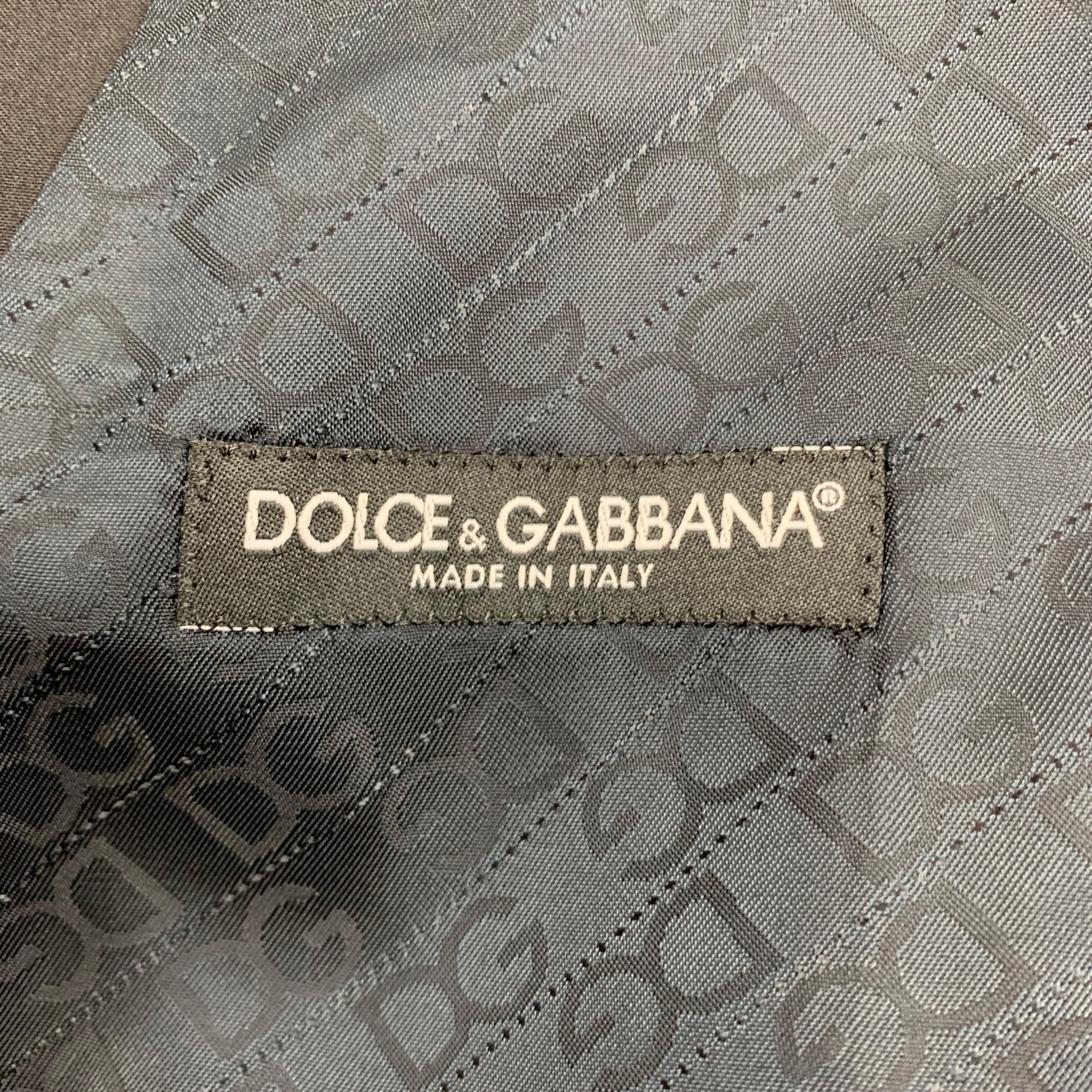 DOLCE & GABBANA Size 44 Black Wool Buttoned Vest For Sale 1