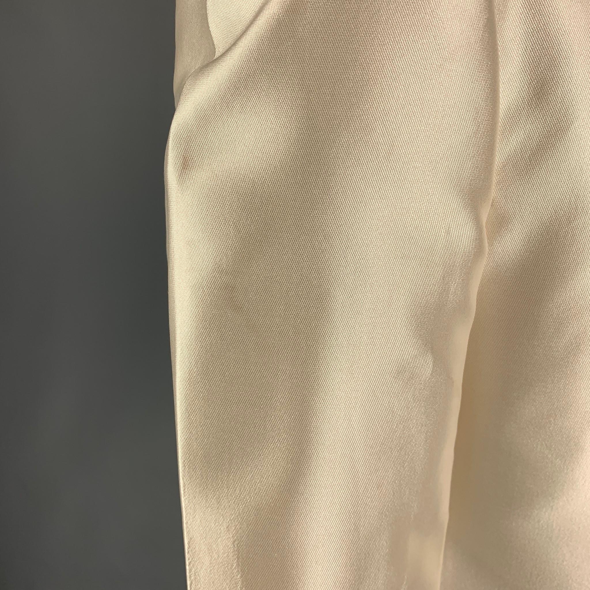 DOLCE & GABBANA Size 44 Regular Beige Black Silk Blend Sport Coat 2