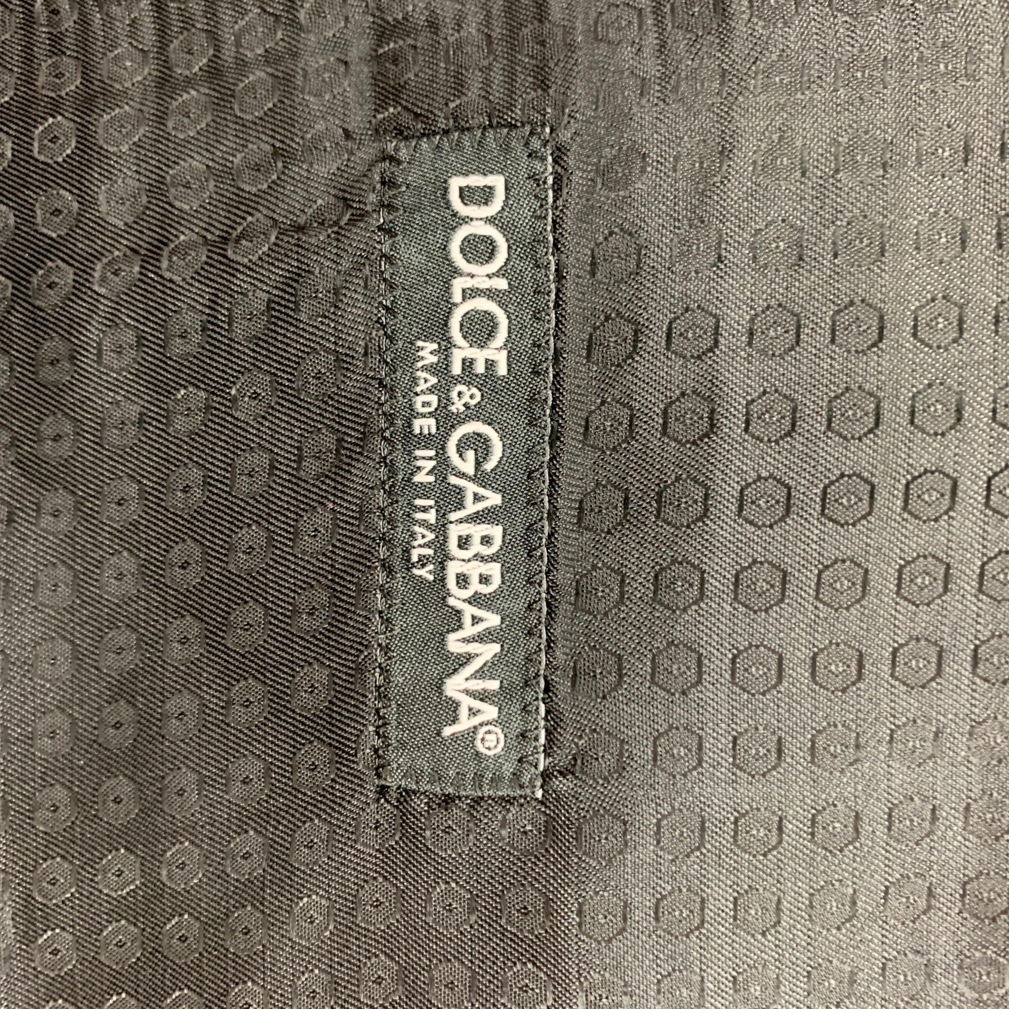 DOLCE & GABBANA Size 46 Black Wool Silk Buttoned Vest For Sale 1