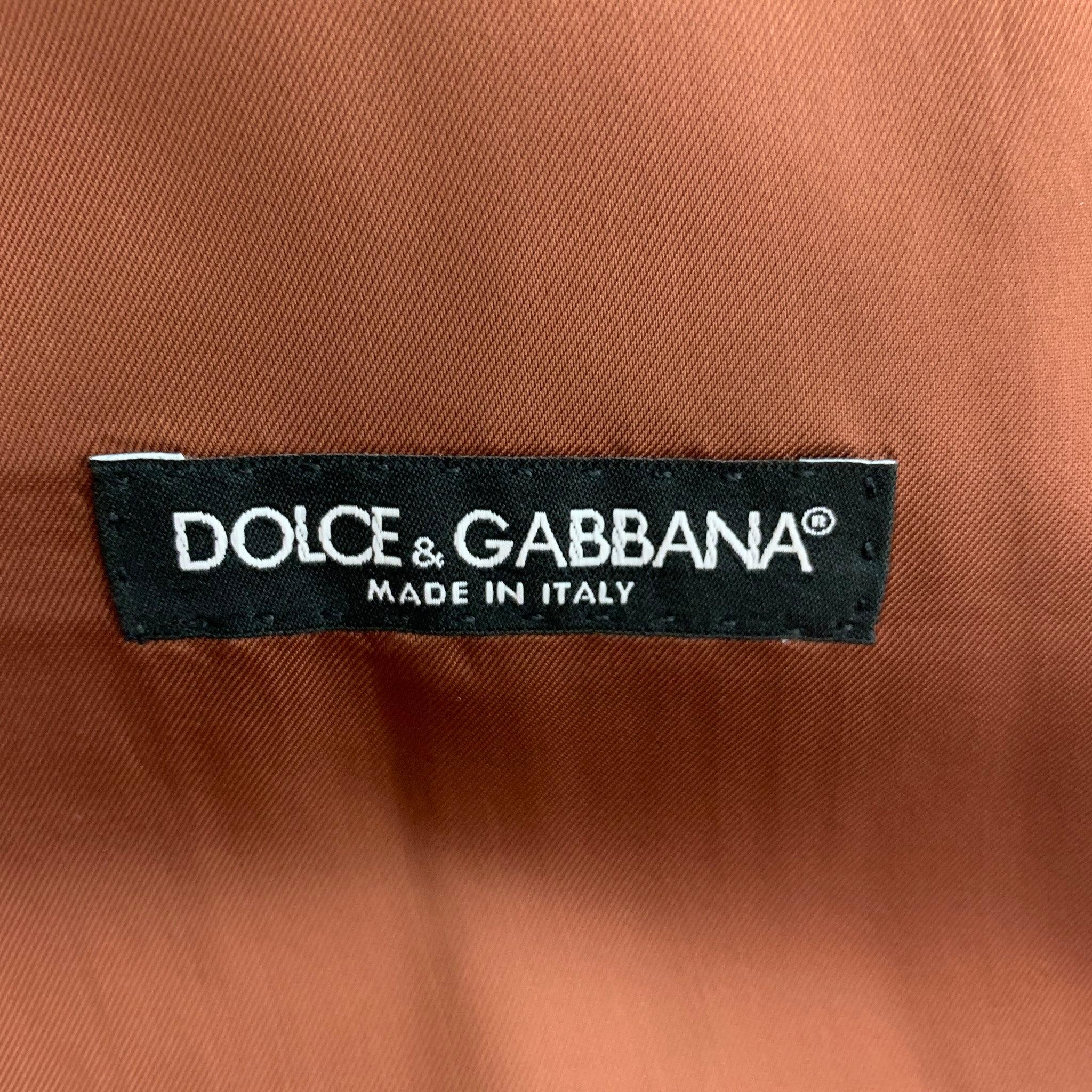 DOLCE & GABBANA Size 46 Brown Wool Buttoned Vest For Sale 1