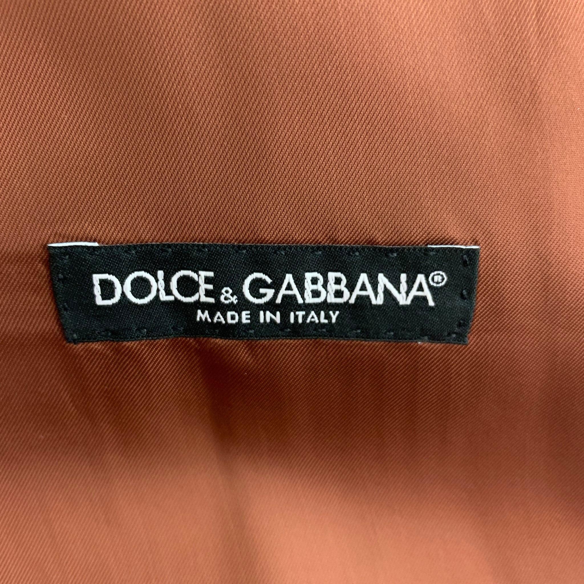 Men's DOLCE & GABBANA Size 46 Brown Wool Buttoned Vest For Sale