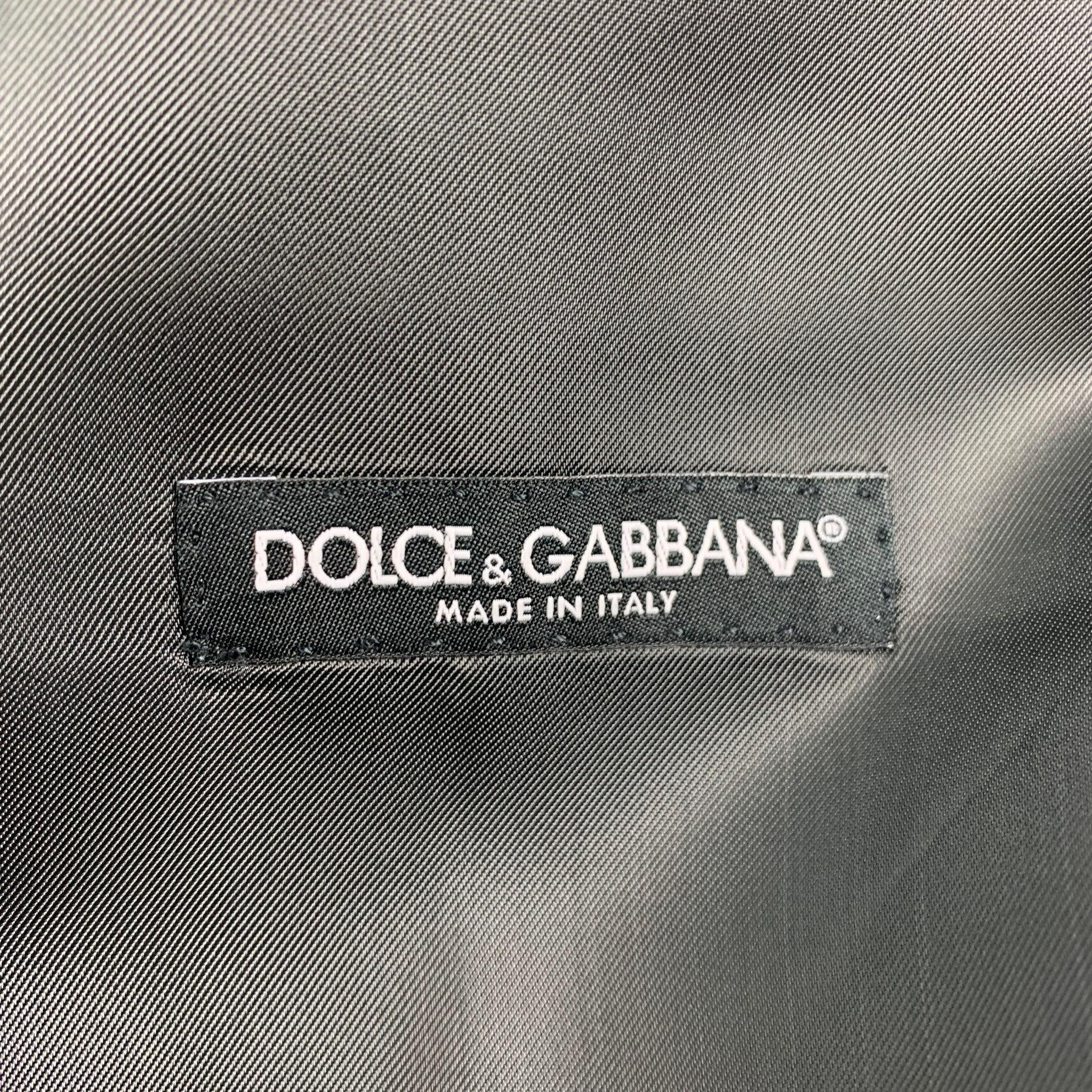 DOLCE & GABBANA Size 46 Charcoal Iridescent Wool Mohair Vest For Sale 1