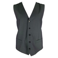 DOLCE & GABBANA Gilet en mohair de laine irisé anthracite taille 46