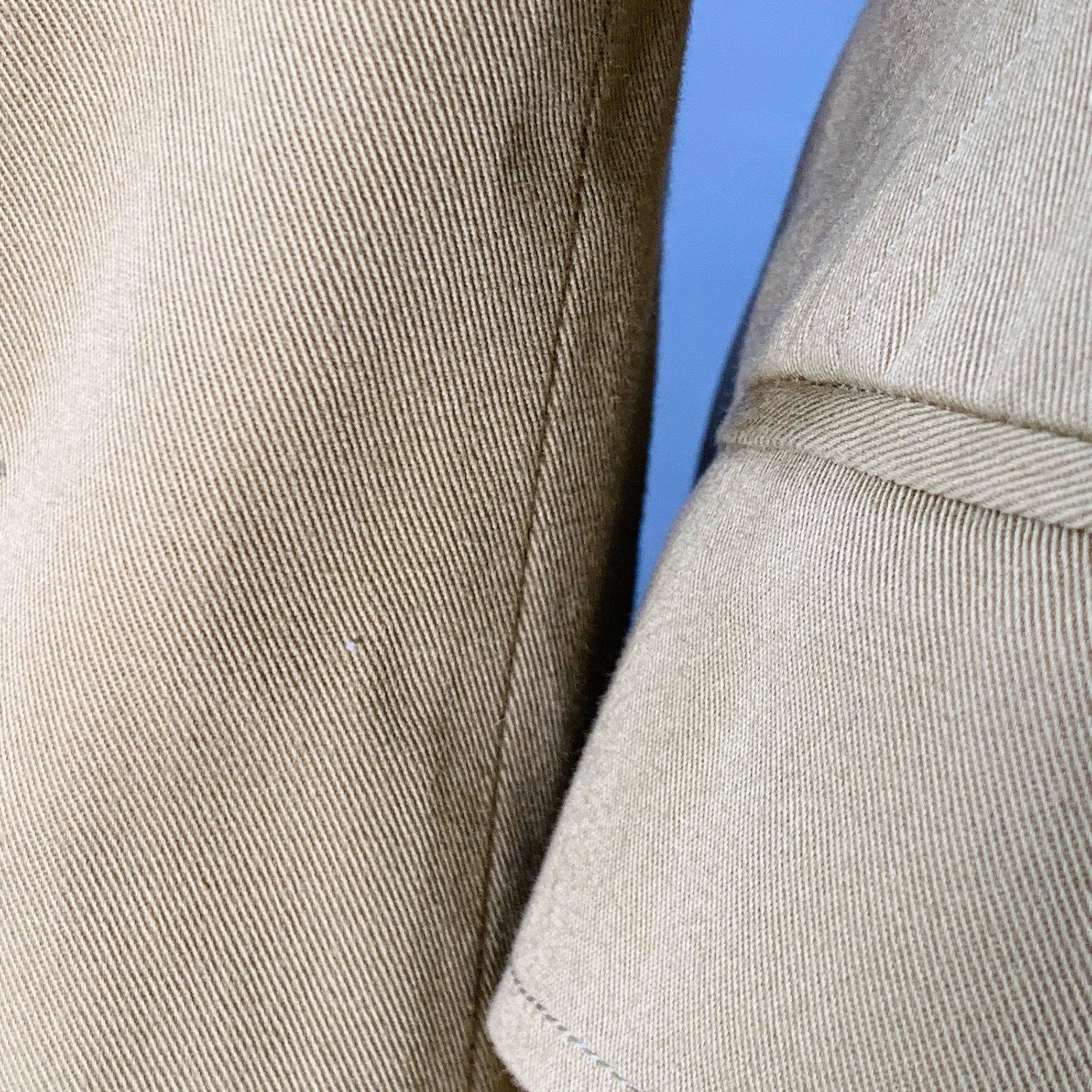DOLCE & GABBANA Size 6 Khaki Cotton Twill Fitted Button Up Jacket Blazer For Sale 1