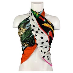 DOLCE & GABBANA Size 6 Multi-Color Silk Handkerchief Strapless Blouse