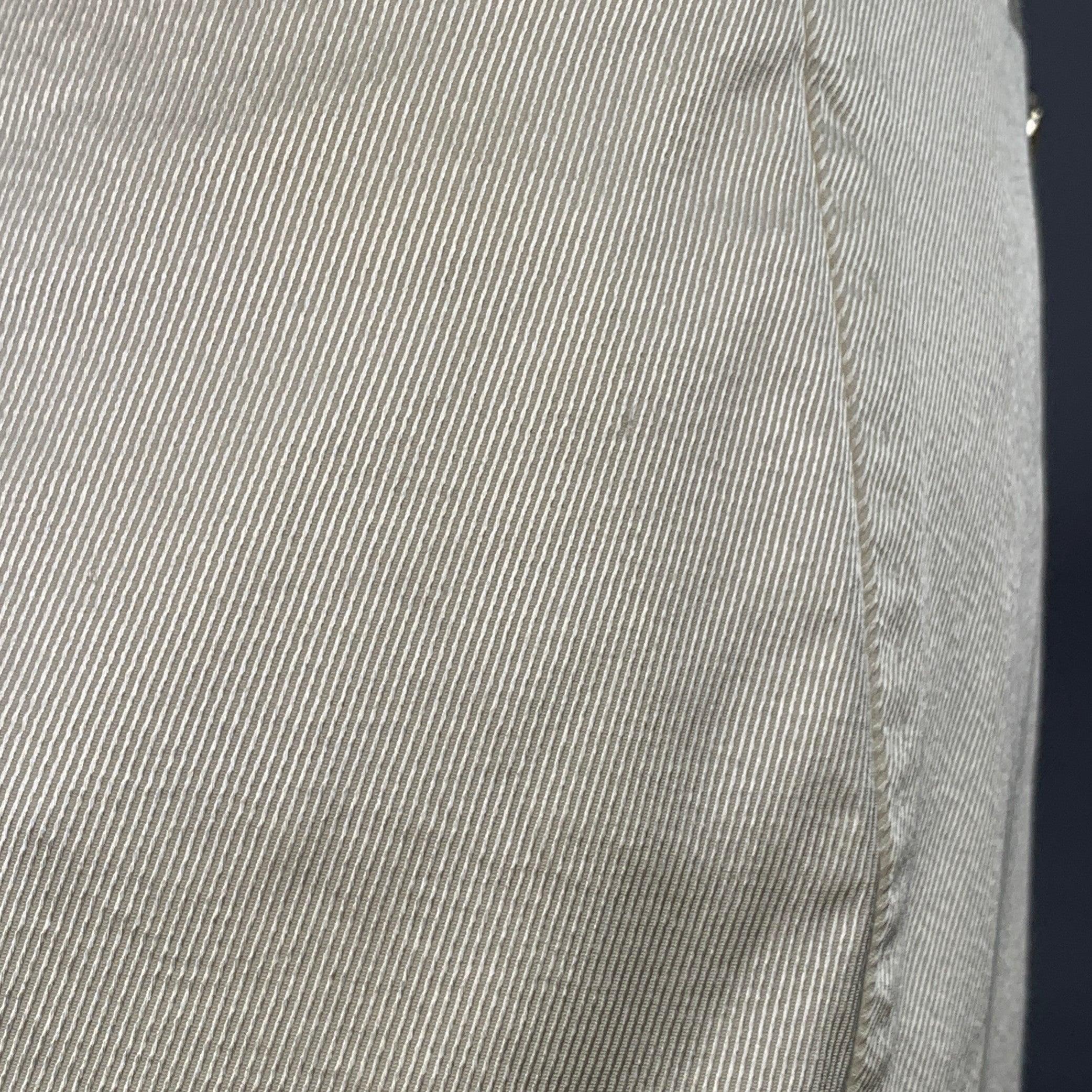 DOLCE & GABBANA Size 6 White Cotton Blend Twill Flat Front Straight Casual Pants For Sale 1