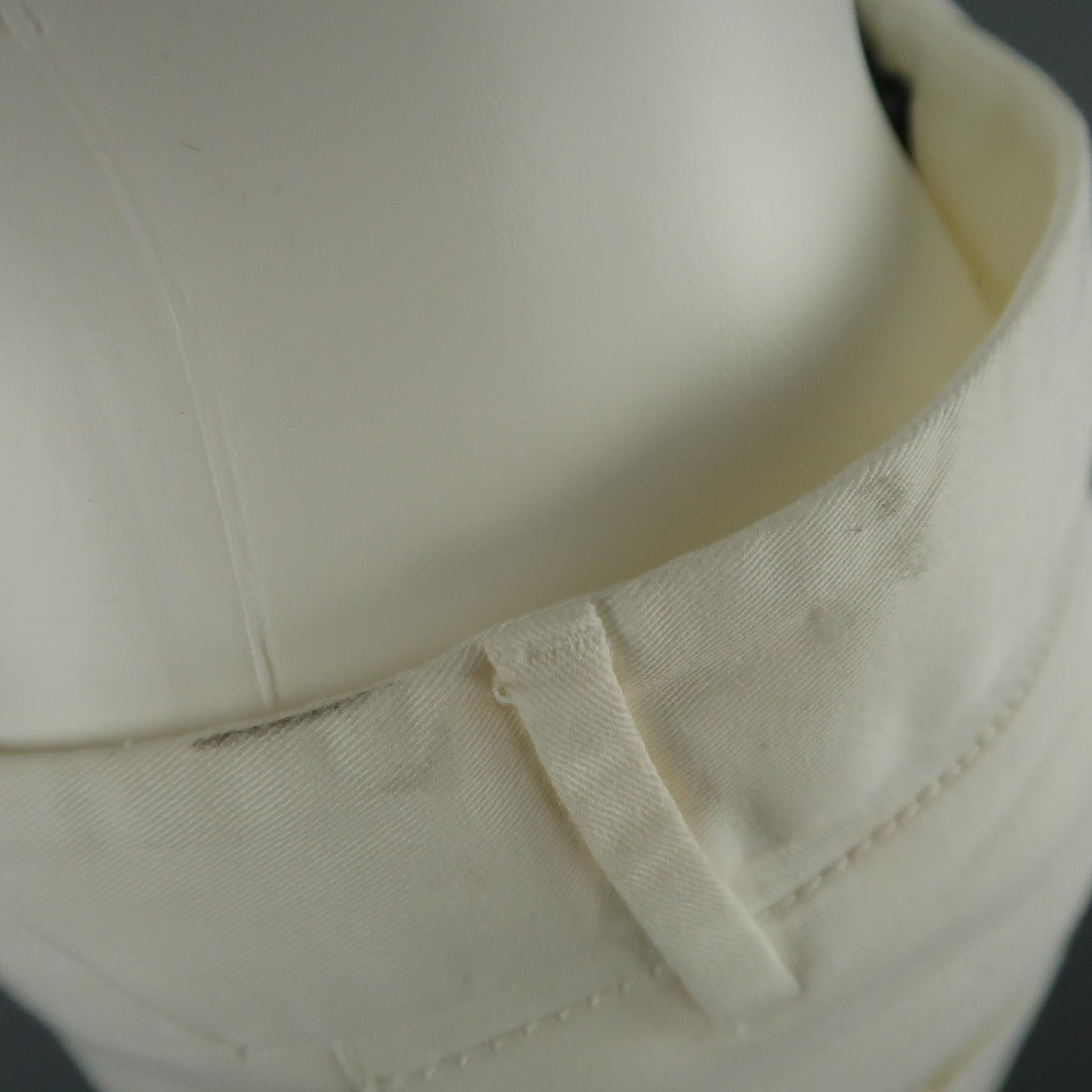 DOLCE & GABBANA Größe 6 Weiße Skinny-Hose aus Baumwolle mit Moto-Details Damen