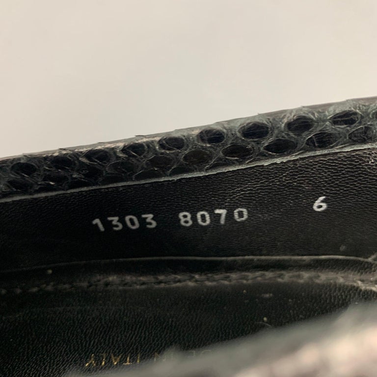 DOLCE and GABBANA Size 7 Black Textured Leather Slip On  display picture 1