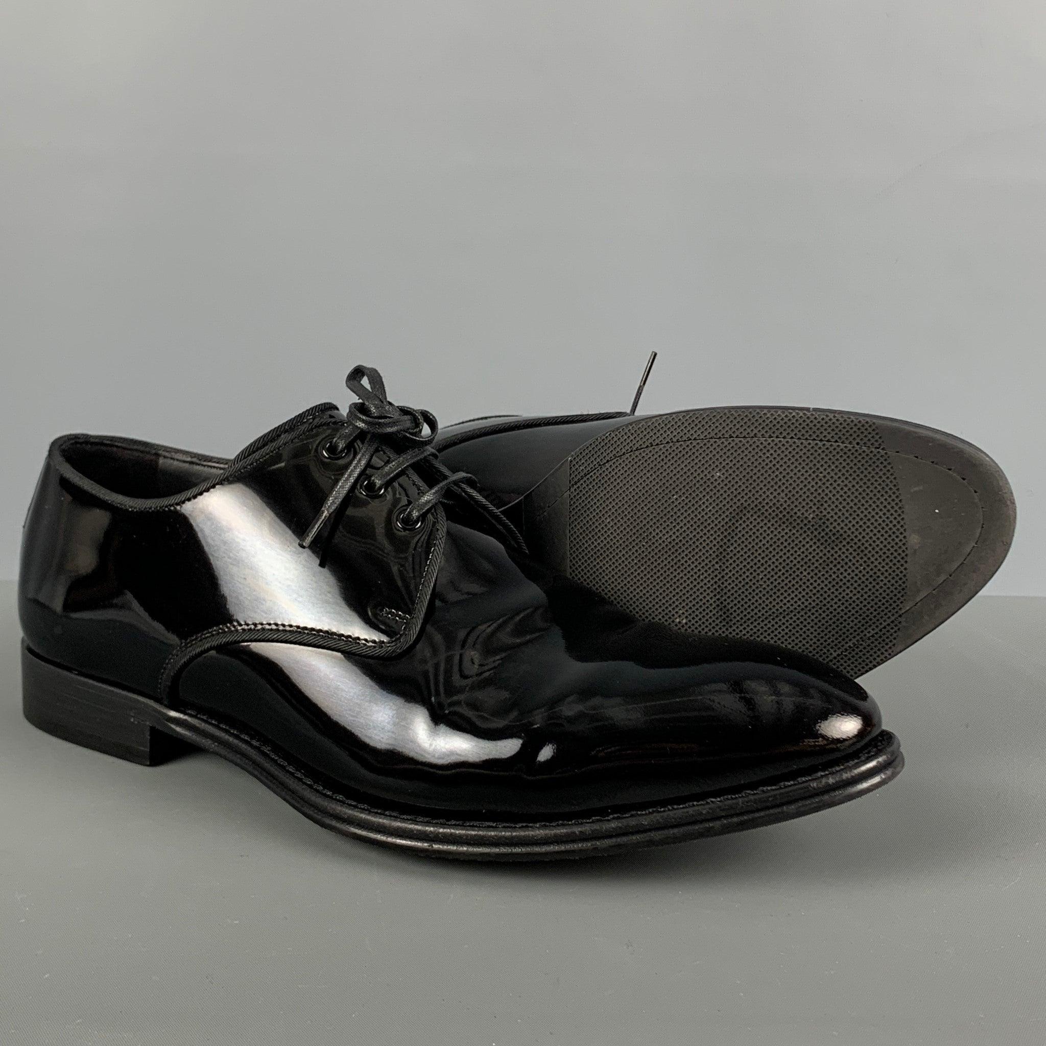 Men's DOLCE & GABBANA Size 7.5 Black Lace Up Shoes For Sale