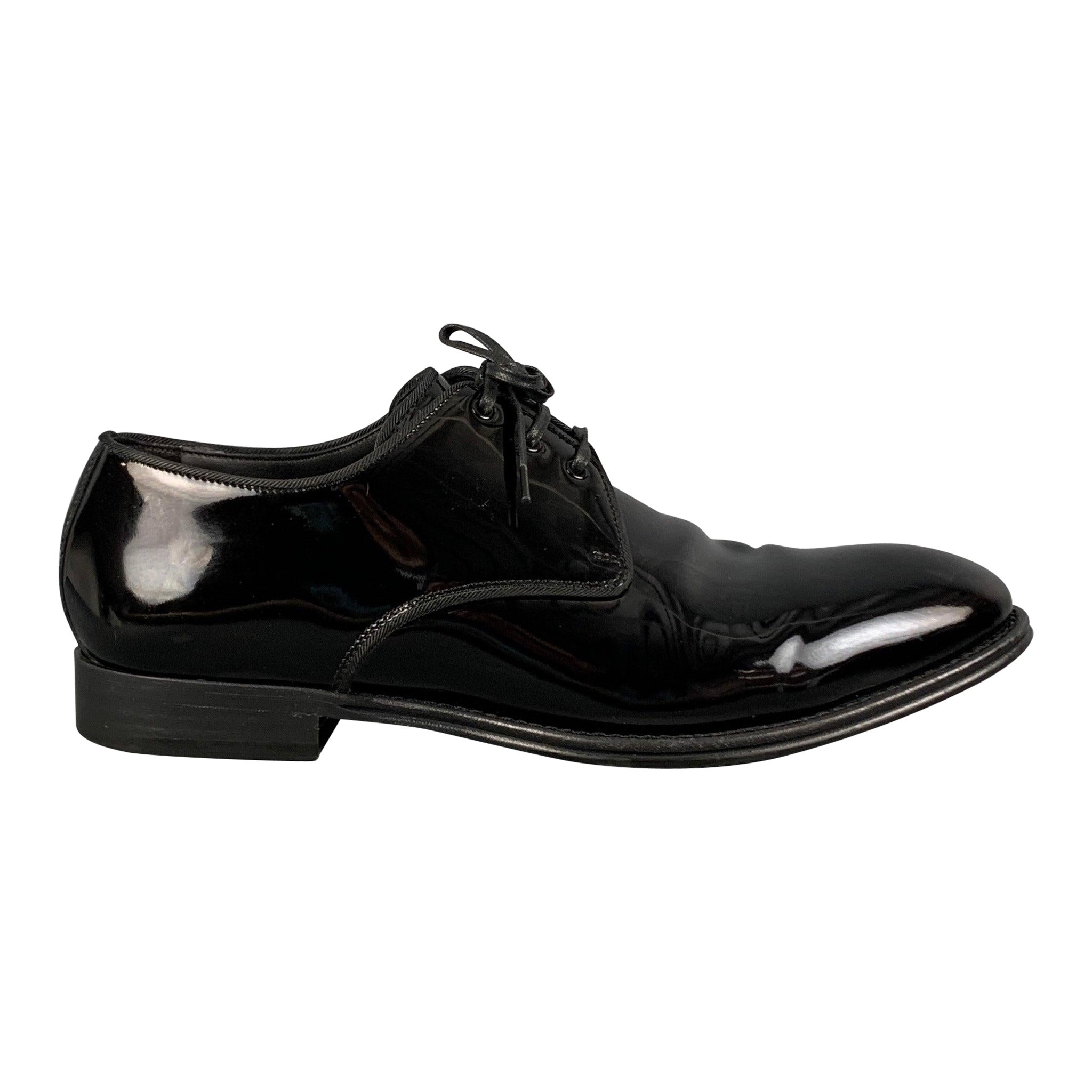 DOLCE & GABBANA - Chaussures noires à lacets, taille 7,5