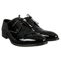 DOLCE & GABBANA Size 7.5 Black Lace Up Shoes