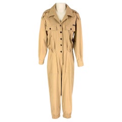 DOLCE & GABBANA Tuta a maniche lunghe in cotone beige taglia 8