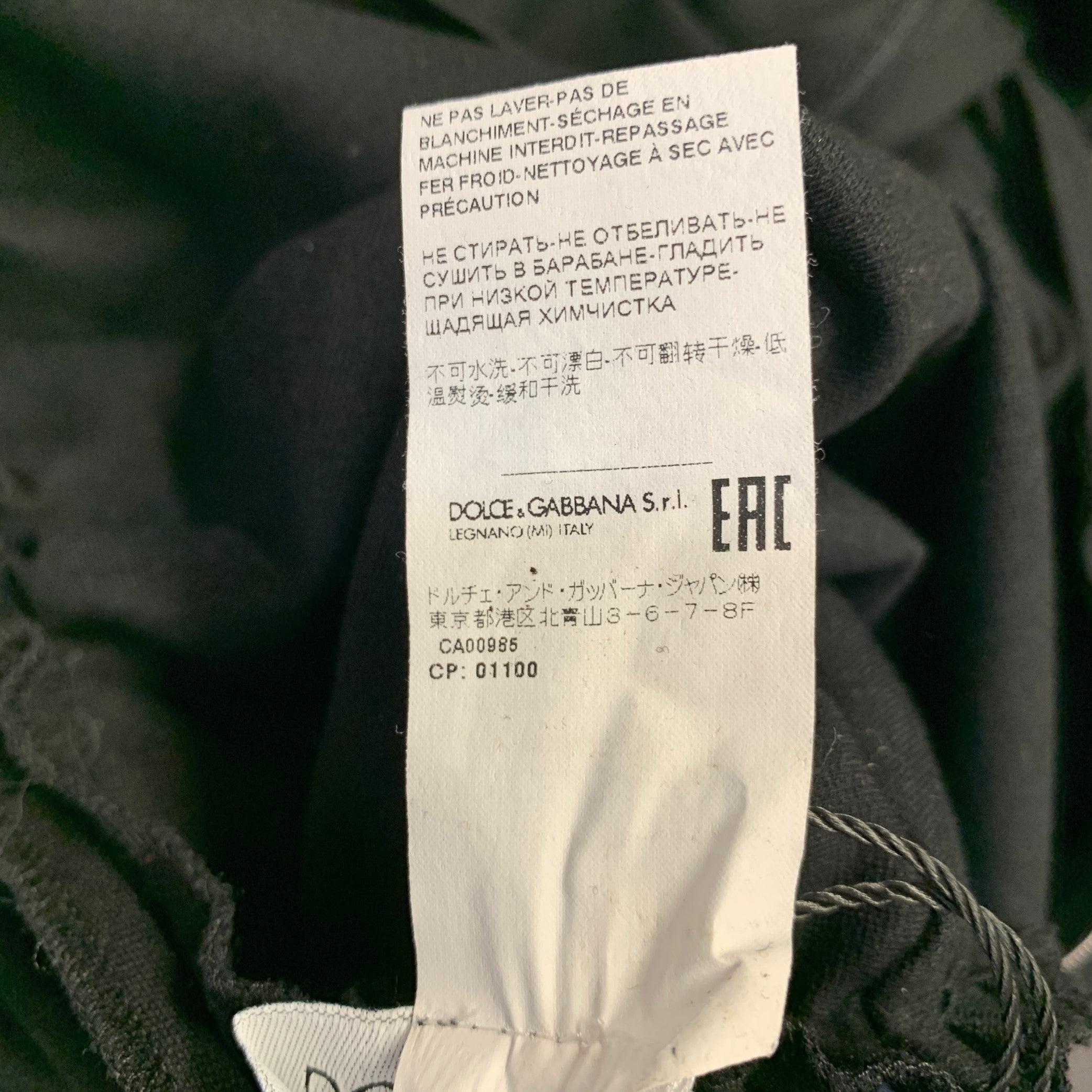 DOLCE & Gabbana Taille 8 Noir Viscose Blend Bodycon Ruched Cutout Cocktail Dress en vente 2