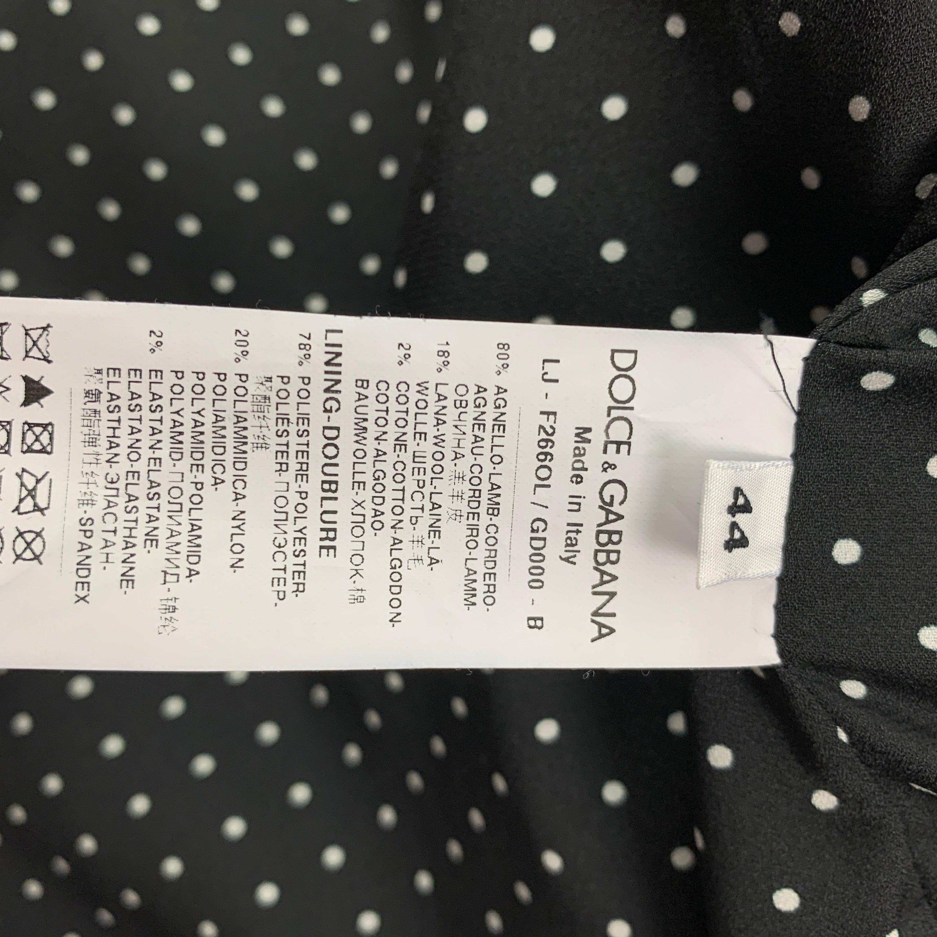 DOLCE & GABBANA Size 8 Dark Green Suede Mixed Patterns Jacket For Sale 1