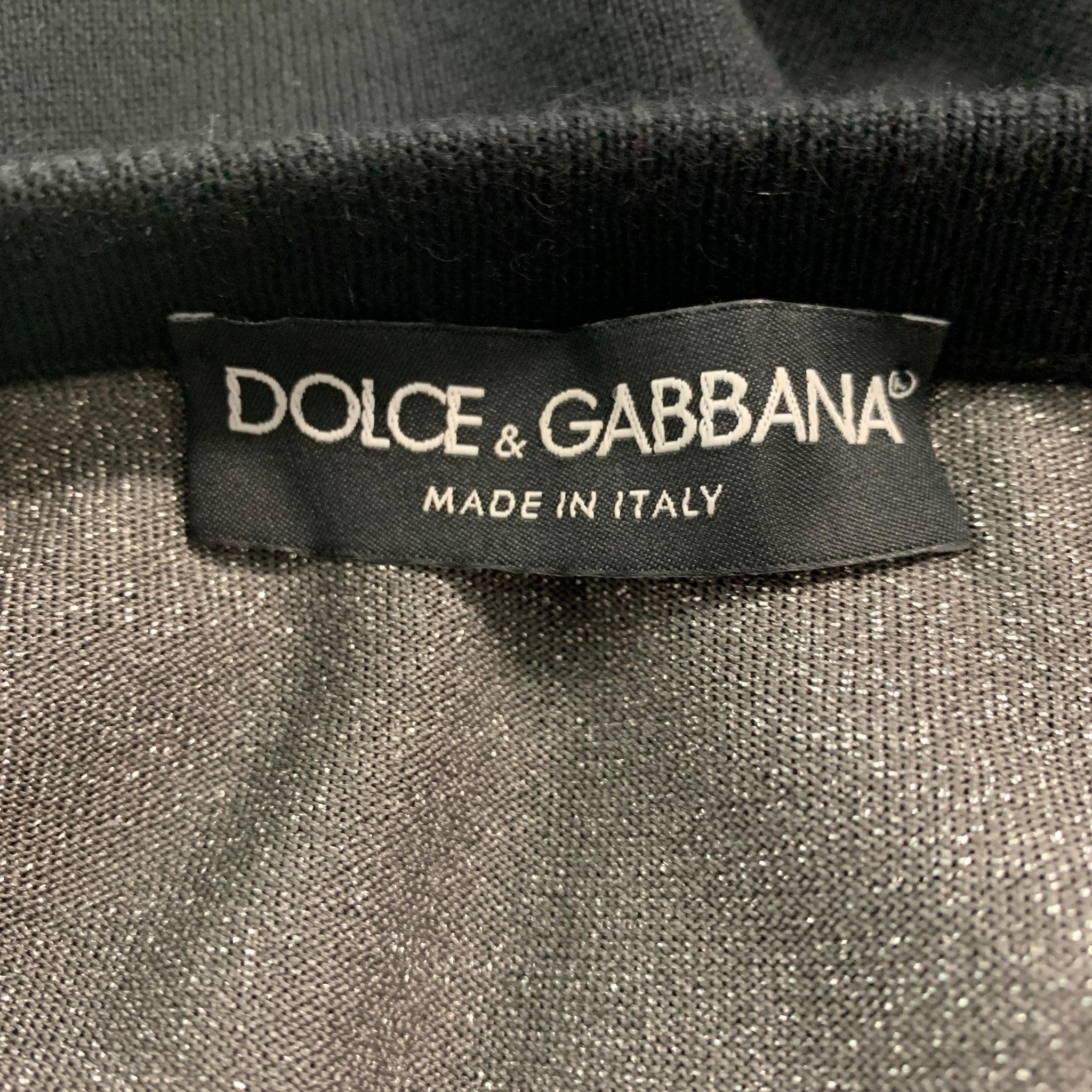 DOLCE & GABBANA Size 8 Multi Color Cashmere Blend Long Sleeve Pullover For Sale 2