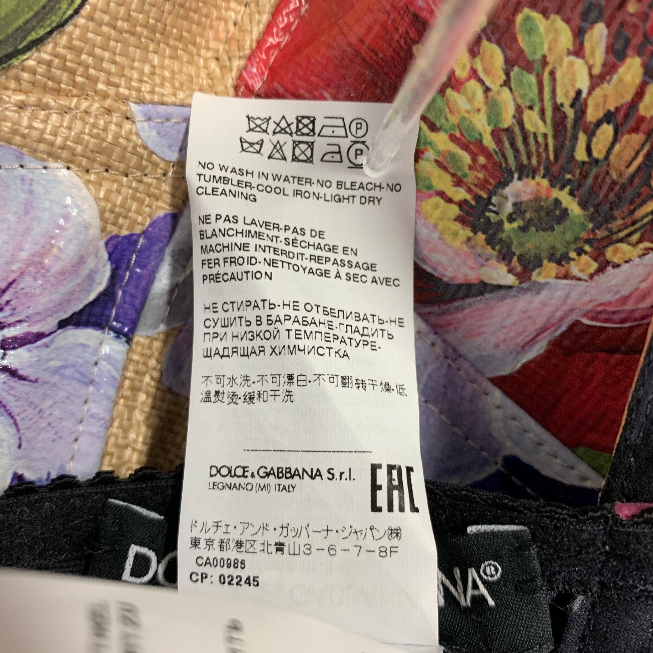 DOLCE & GABBANA Size 8 Multi Color Nylon Blend Floral Bralette For Sale 2